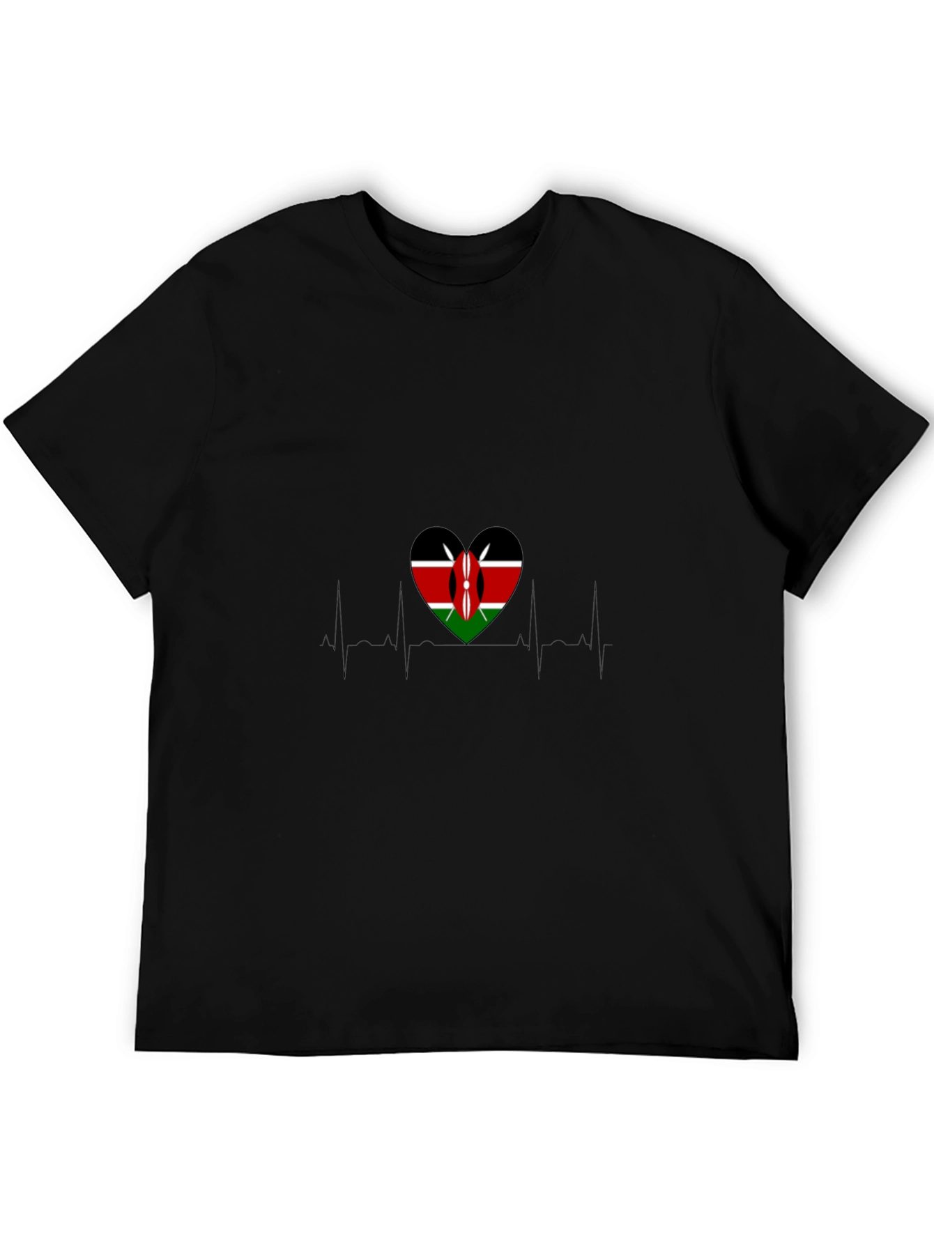 Kenyan Flag Heartbeat T-Shirt