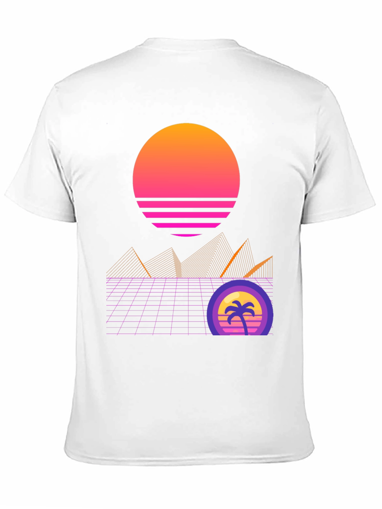 Retro Sunset Graphic T-Shirt - Black
