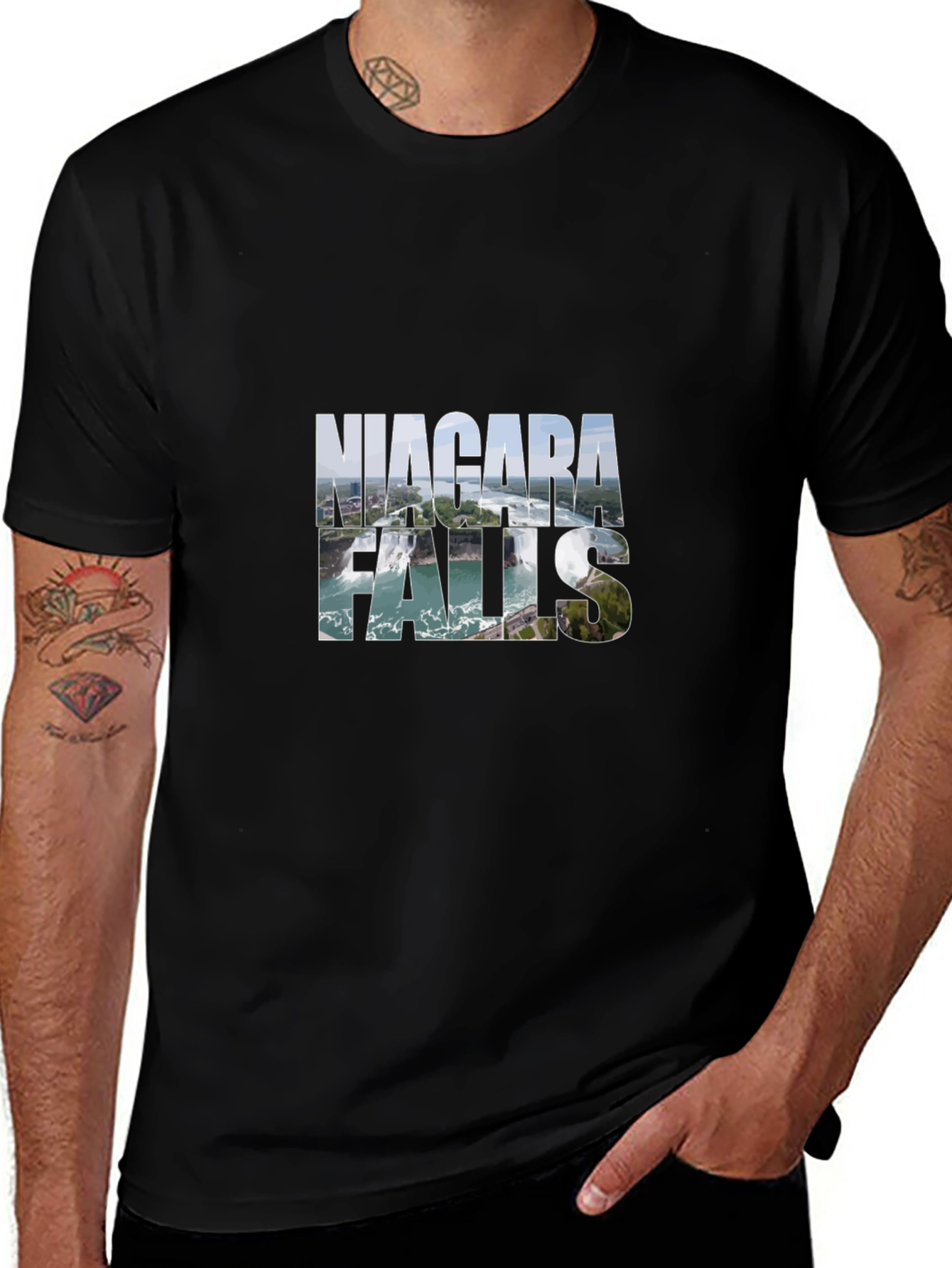 Niagara Falls Graphic Tee - Black