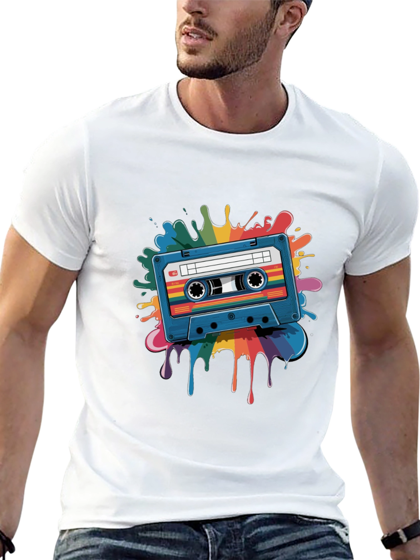 Retro Cassette Tape T-Shirt - Music Lover Tee