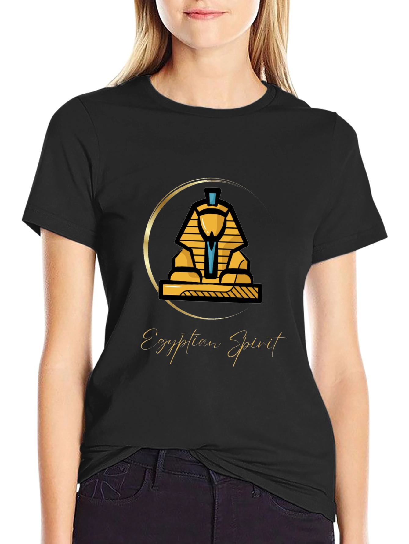 Egyptian Spirit Sphinx Graphic T-Shirt