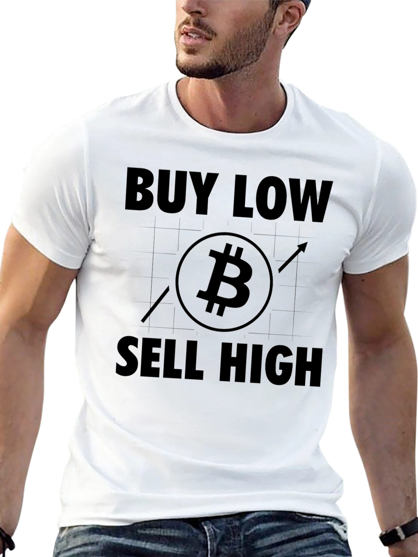 Buy Low Sell High Bitcoin Crypto T-Shirt