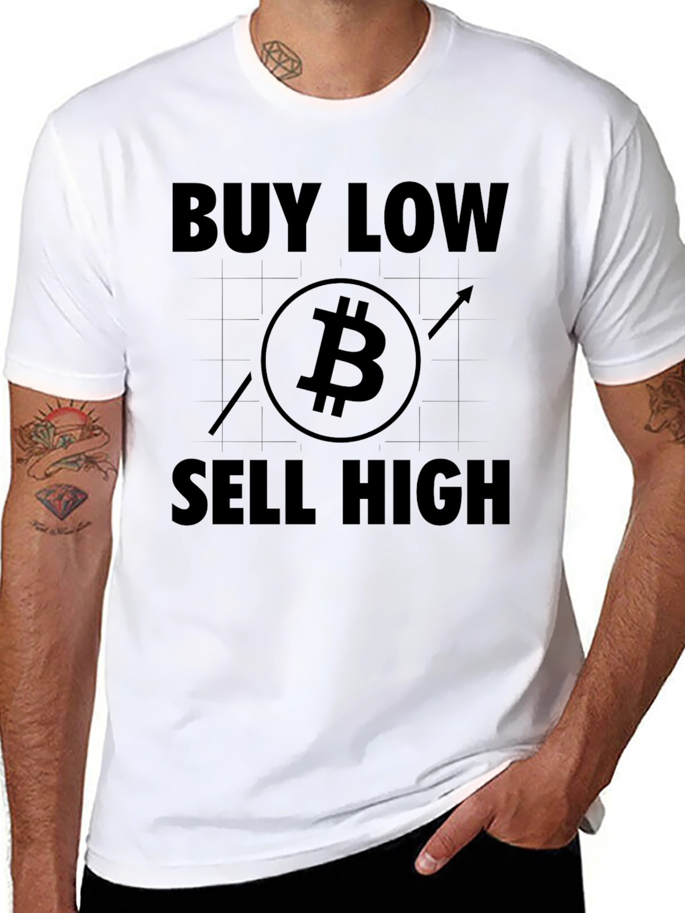 Buy Low Sell High Bitcoin Crypto T-Shirt