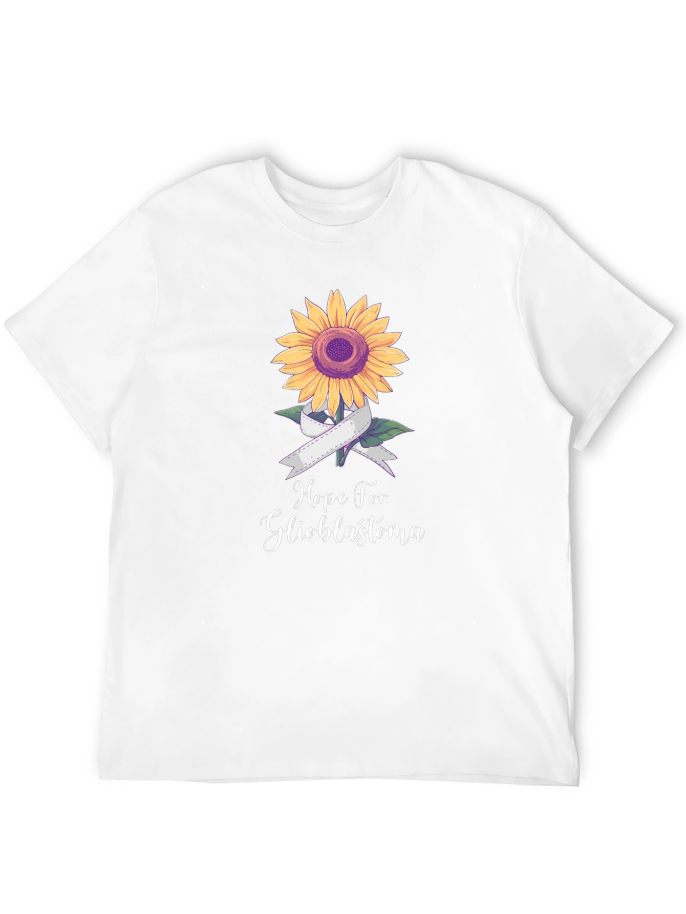 Hope for Glioblastoma Sunflower Ribbon T-Shirt