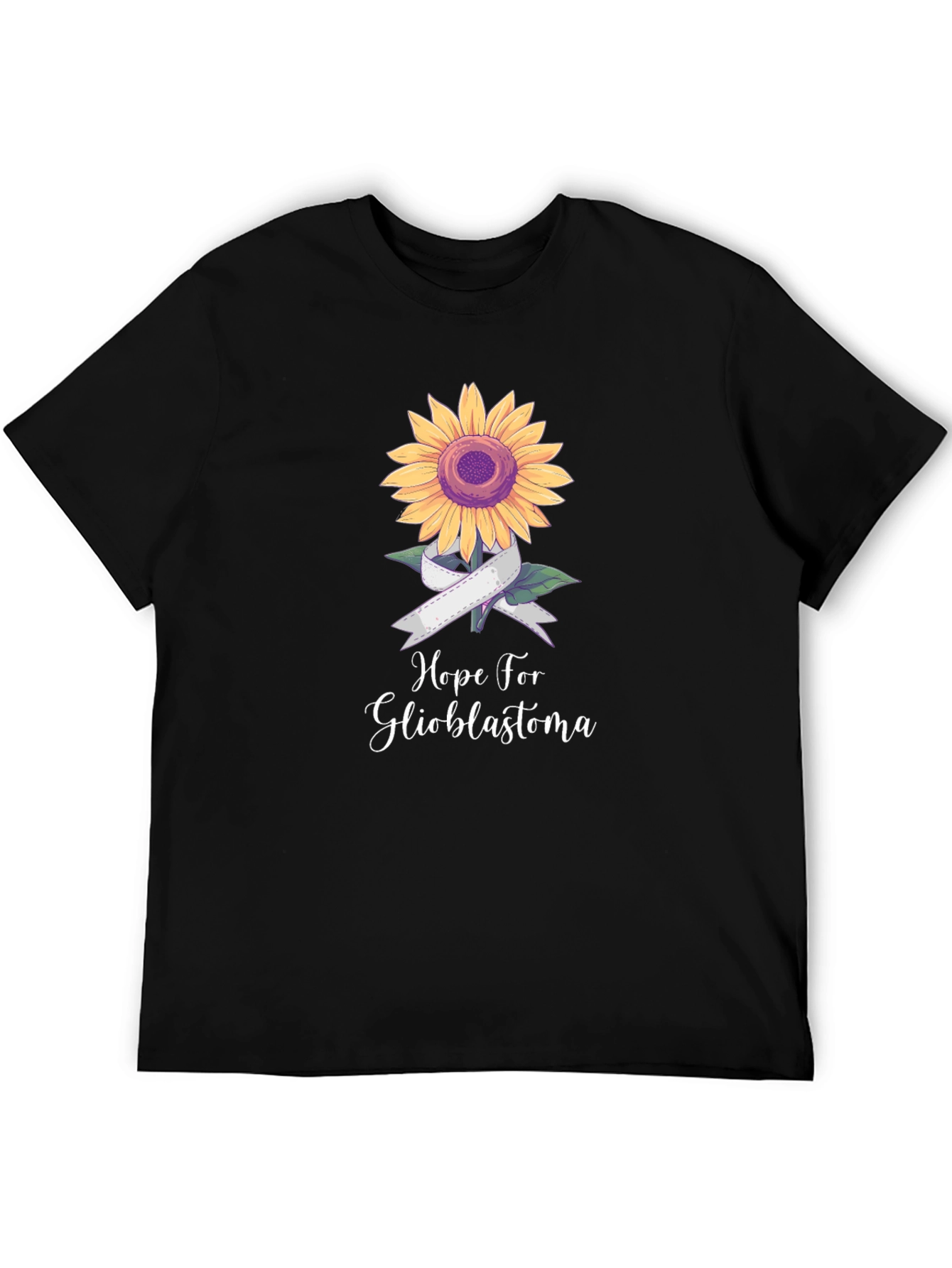 Hope for Glioblastoma Sunflower Ribbon T-Shirt