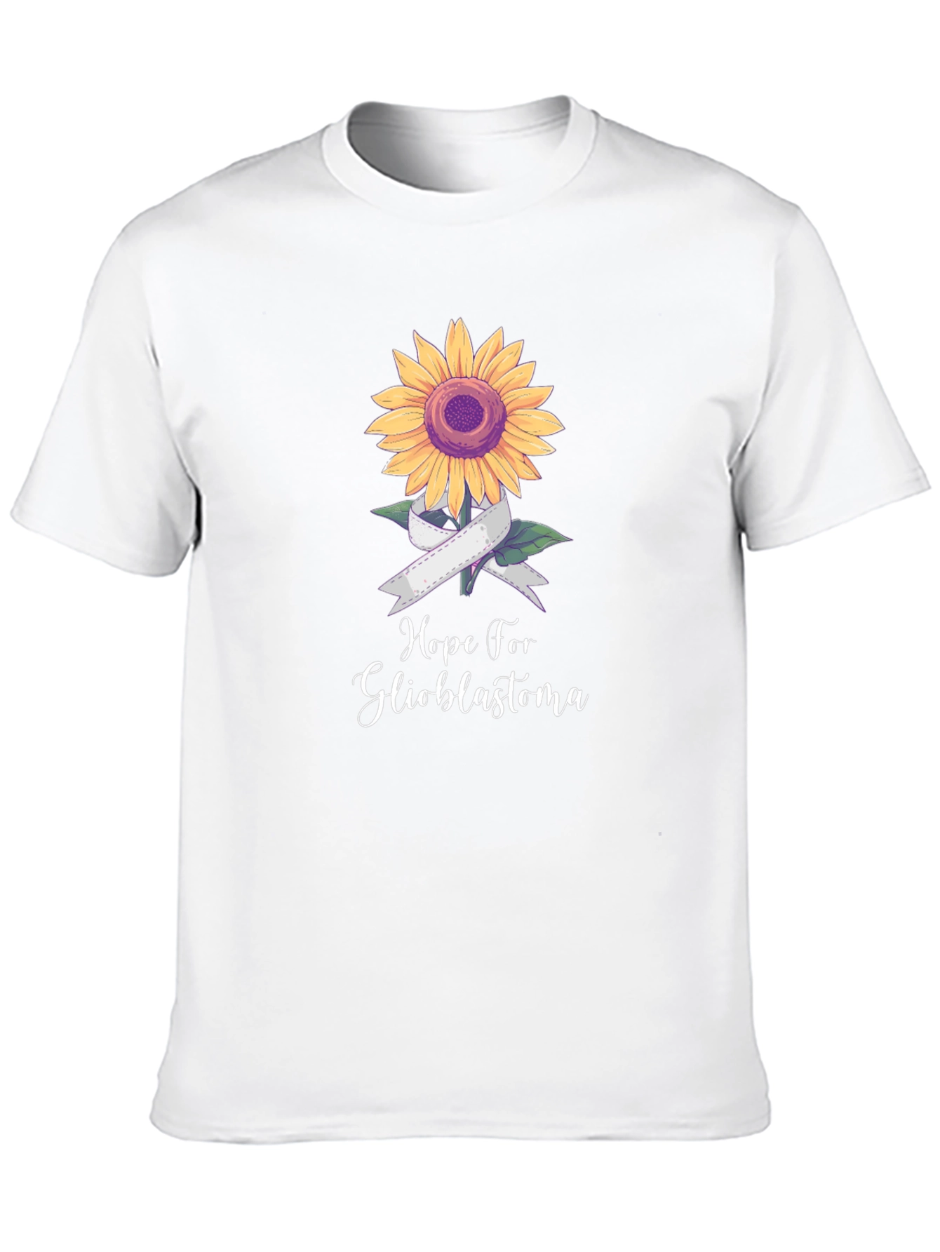 Hope for Glioblastoma Sunflower Ribbon T-Shirt