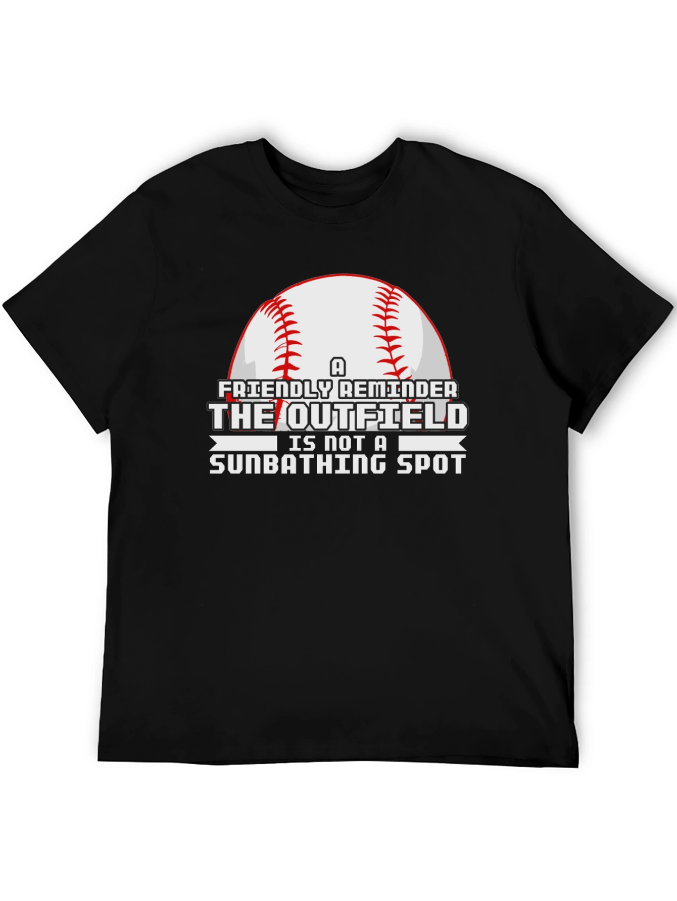 Outfield Sunbathing Baseball T-Shirt