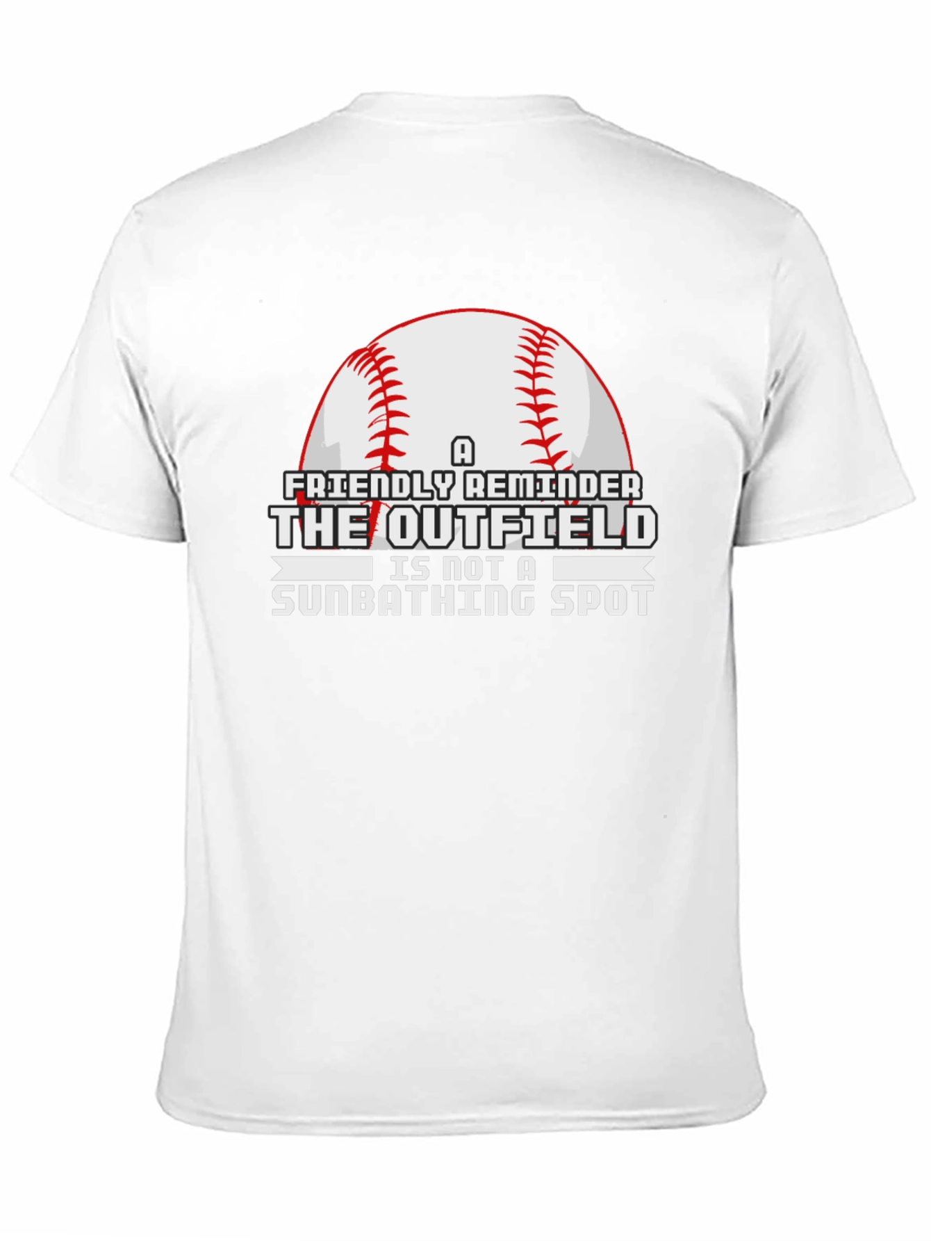Outfield Sunbathing Baseball T-Shirt