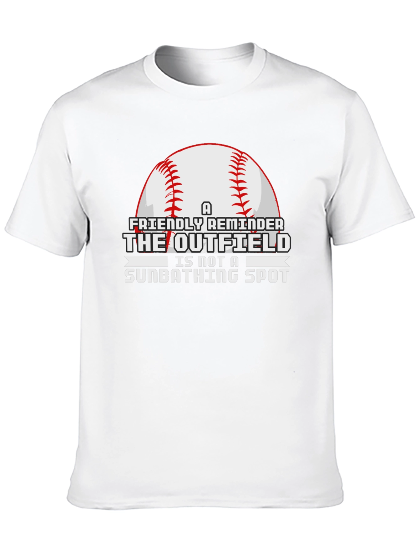 Outfield Sunbathing Baseball T-Shirt
