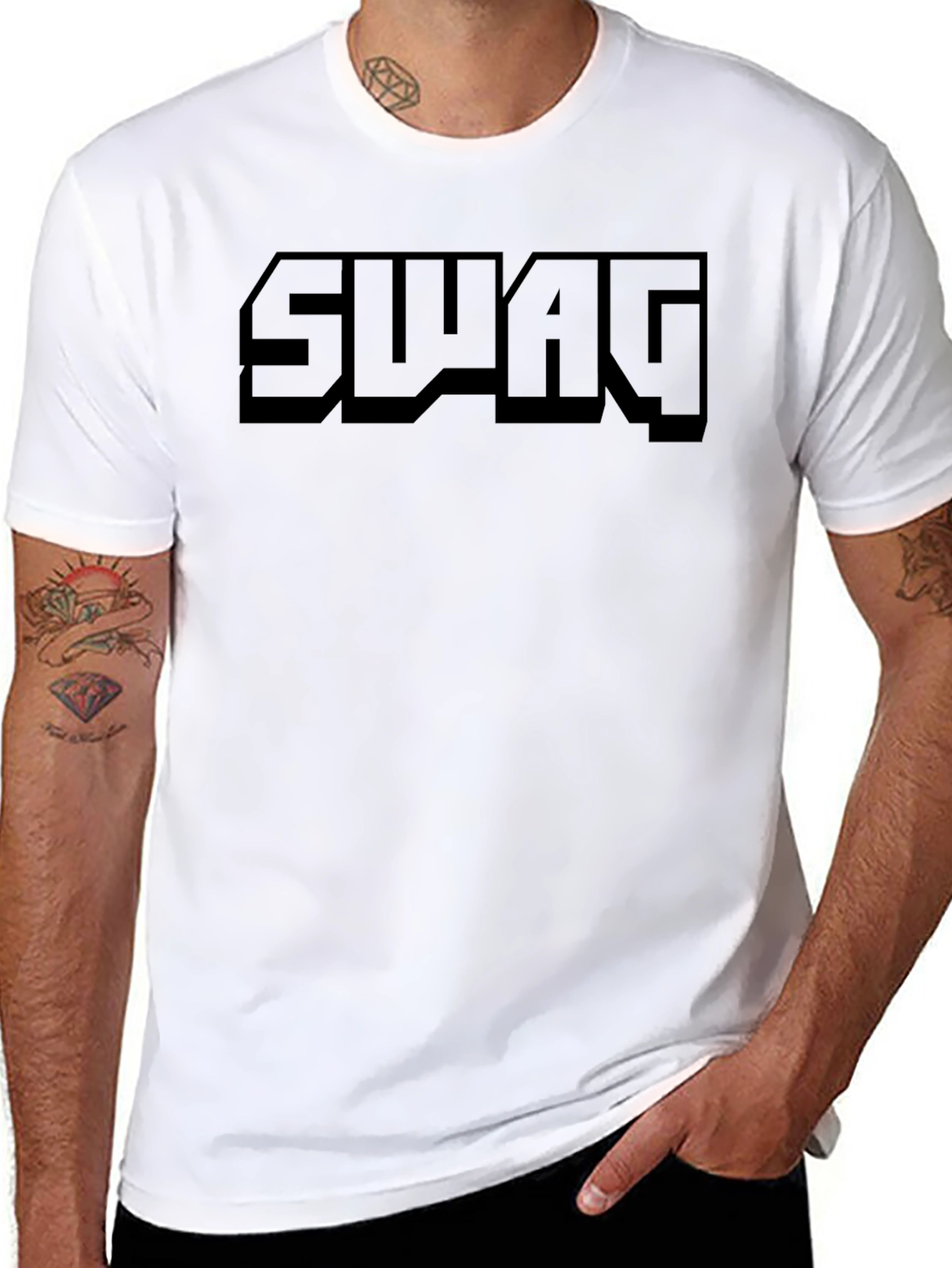 SWAG Black T-Shirt - Bold Style