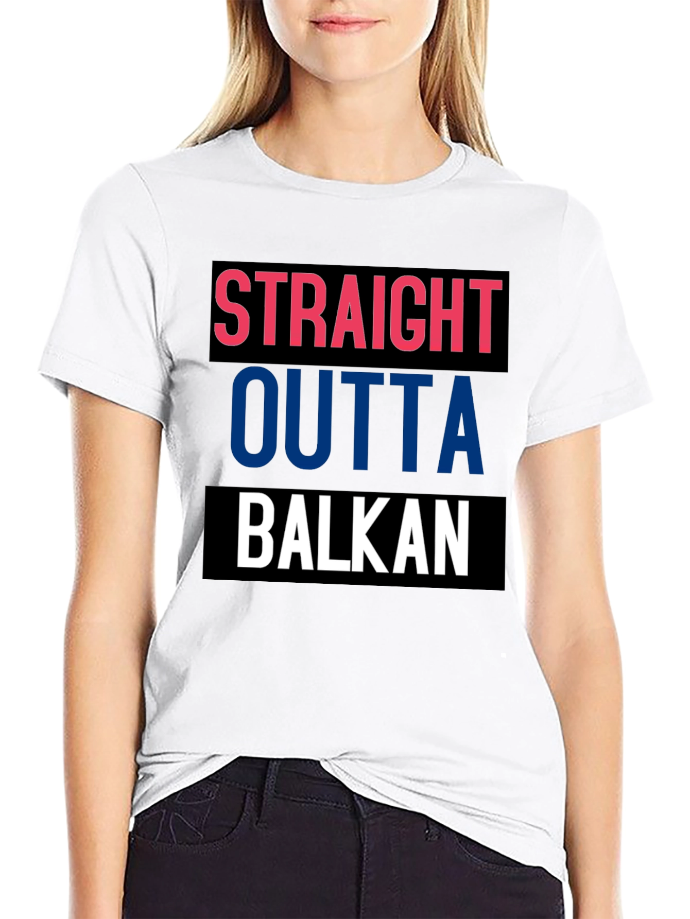 Straight Outta Balkan T-Shirt - Cool Graphic Tee