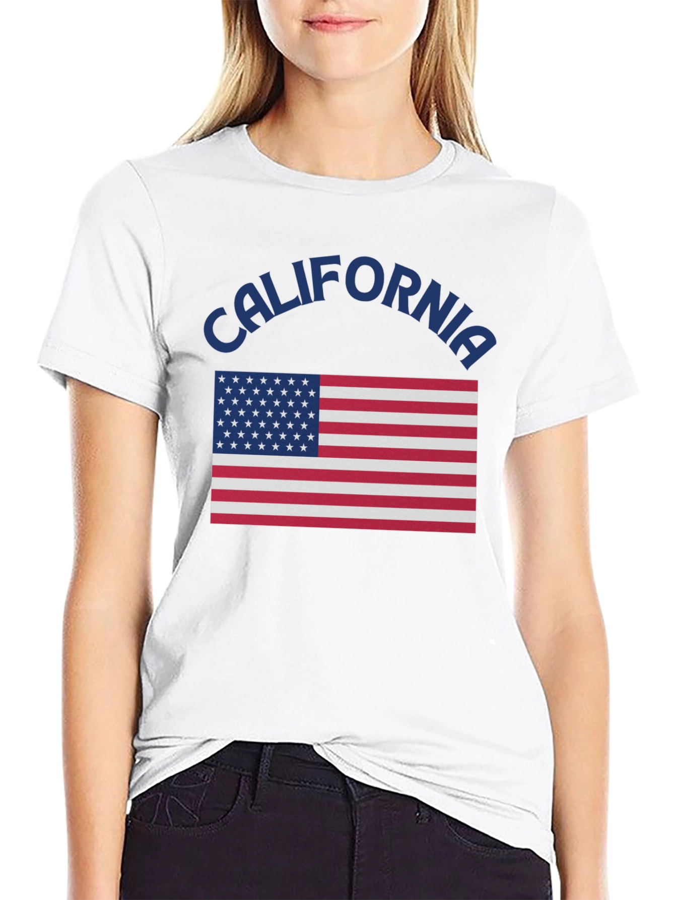 California US Flag Graphic Tee - Patriotic Pride
