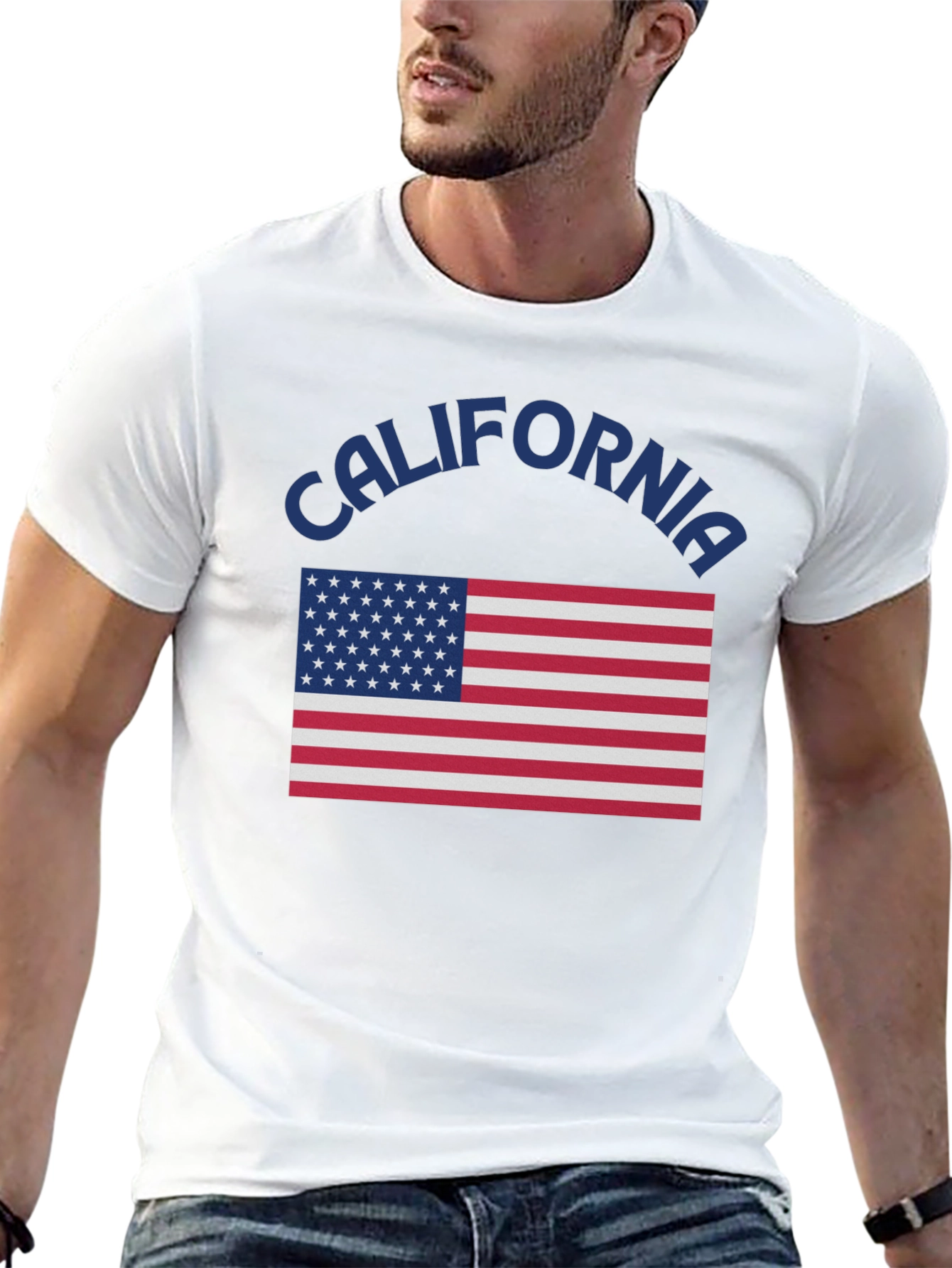 California US Flag Graphic Tee - Patriotic Pride