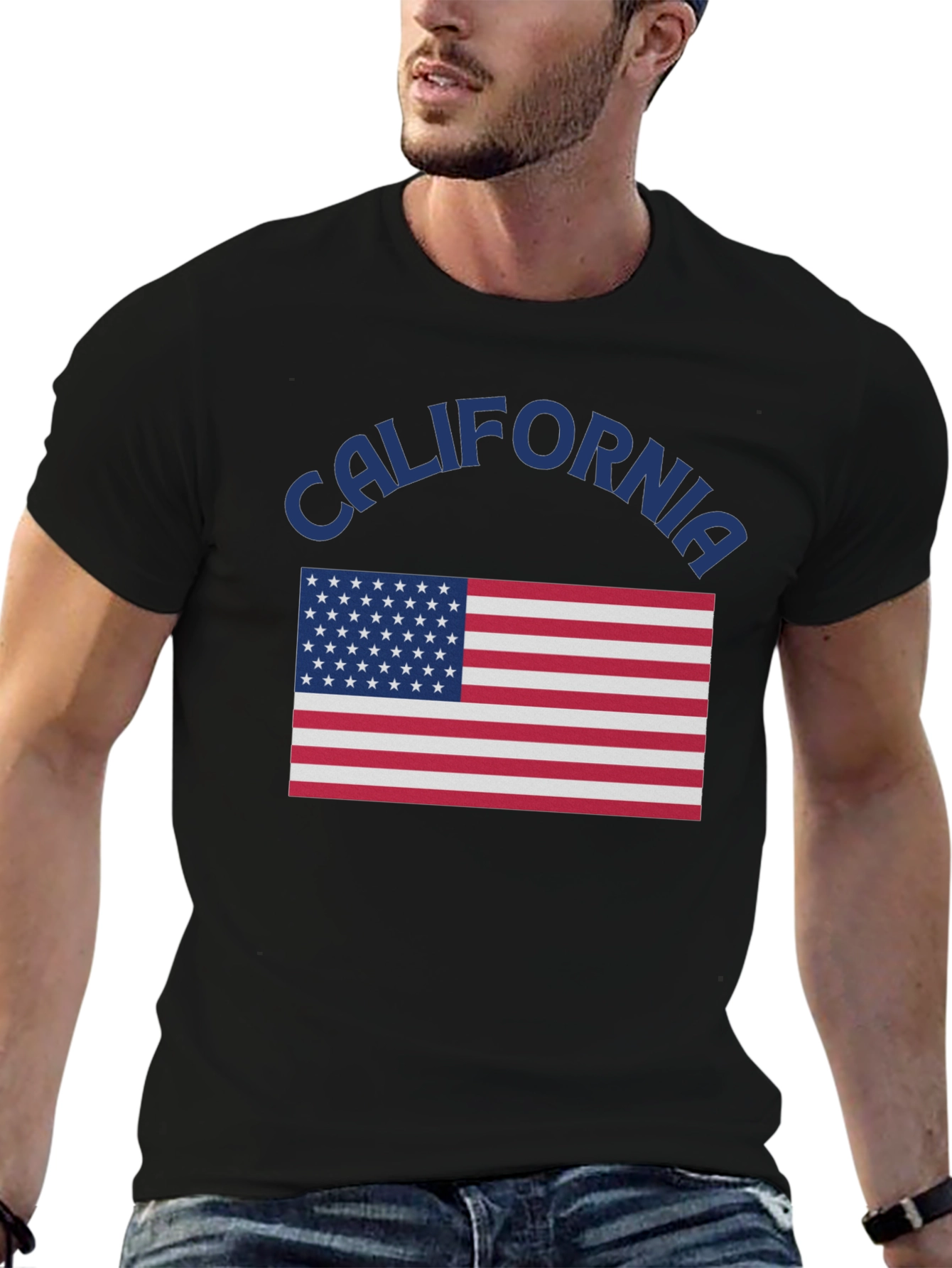 California US Flag Graphic Tee - Patriotic Pride