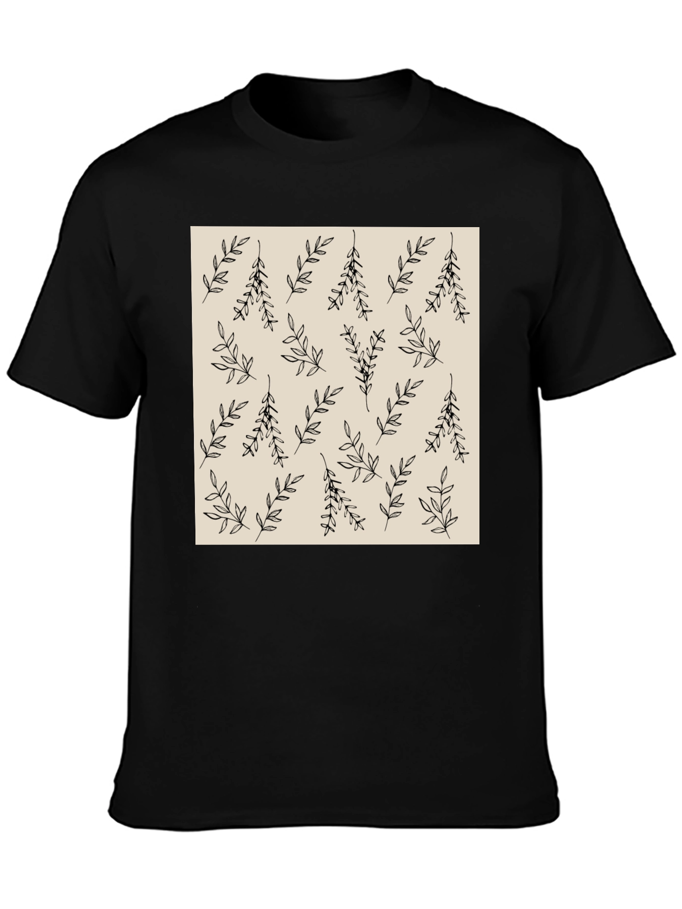 Botanical Print Crew Neck T-Shirt