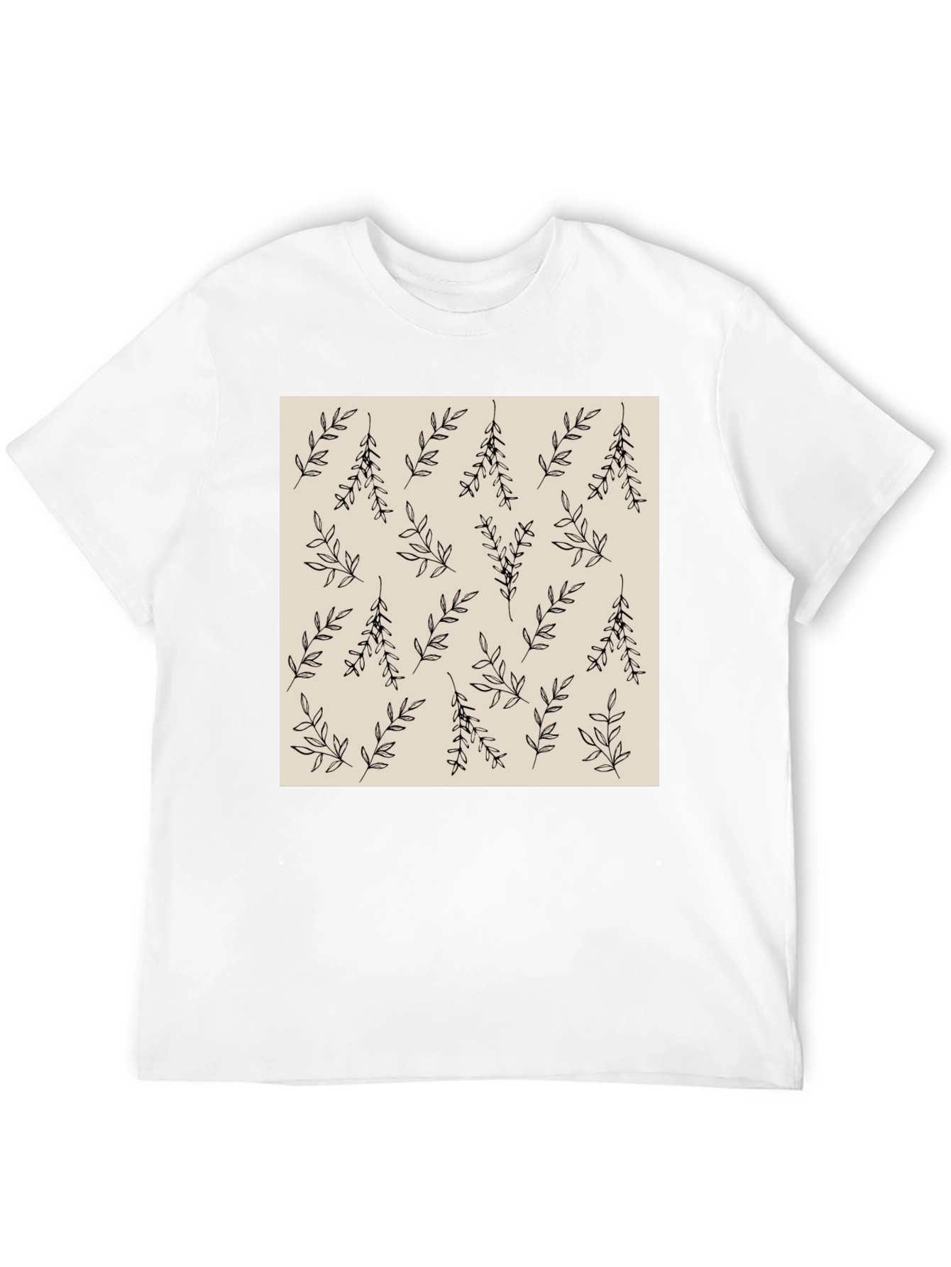 Botanical Print Crew Neck T-Shirt
