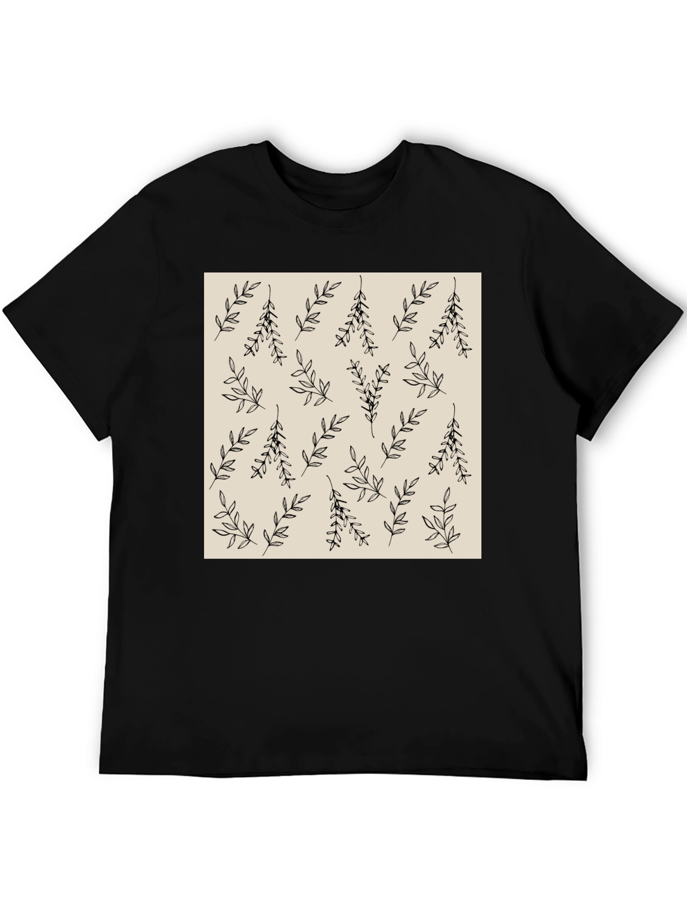 Botanical Print Crew Neck T-Shirt