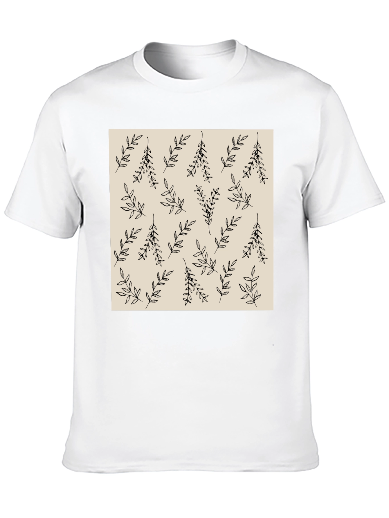 Botanical Print Crew Neck T-Shirt
