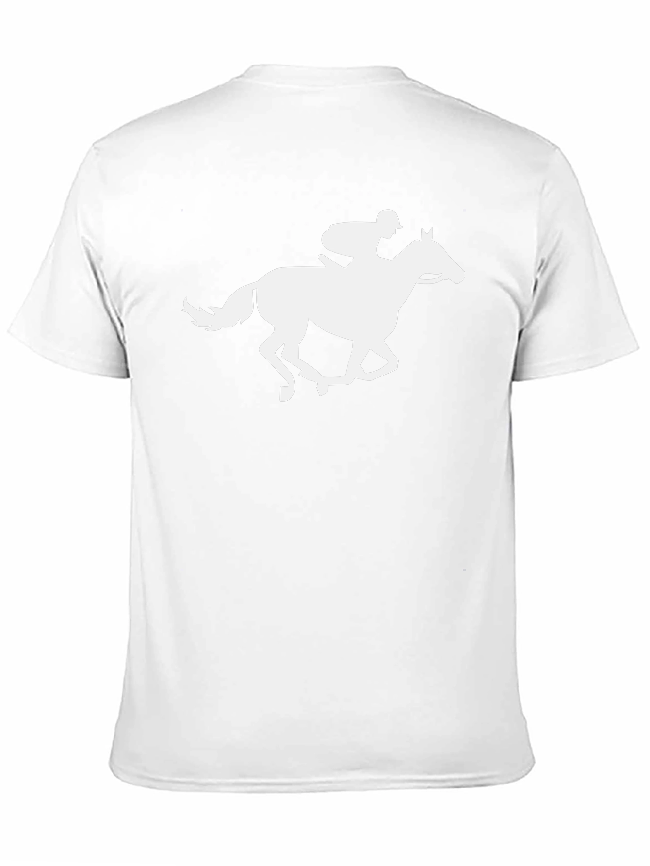 Horse Racing Silhouette Black T-Shirt