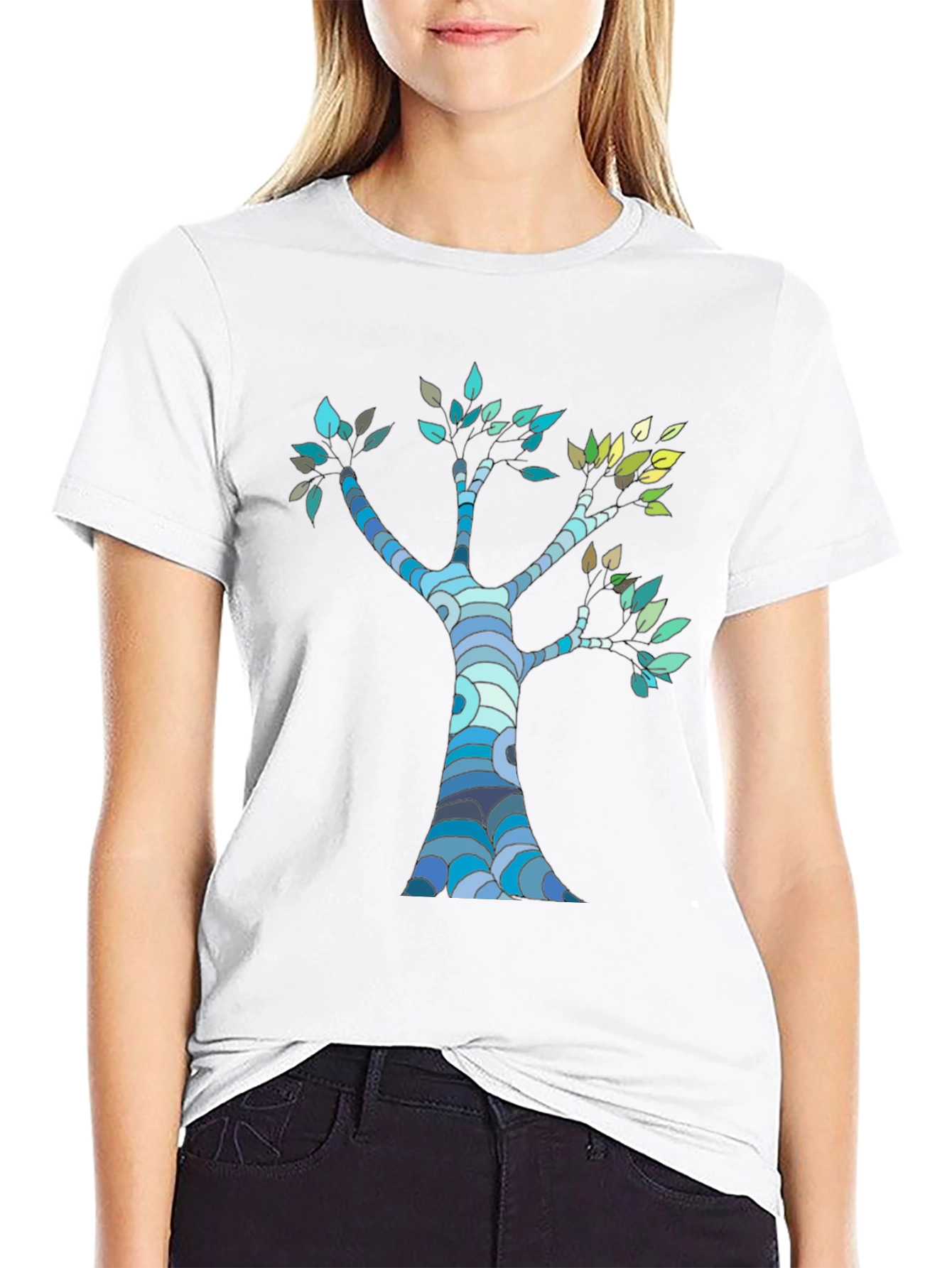 Nature Tree Graphic Print Tee - Stylish Casual Wear
