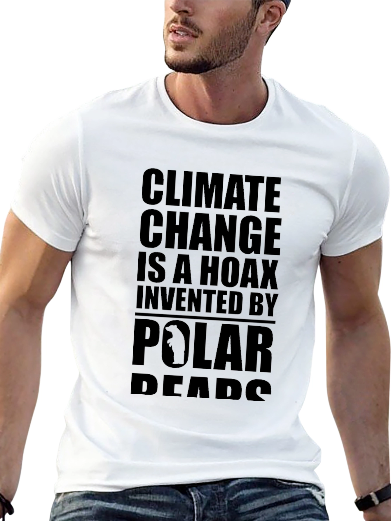 Climate Change Hoax Graphic Tee - Black Cotton T-Shirt