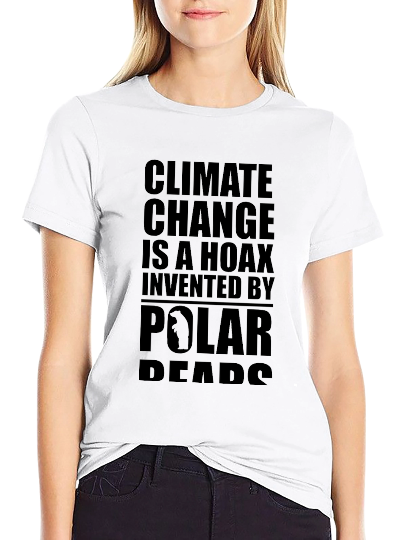 Climate Change Hoax Graphic Tee - Black Cotton T-Shirt