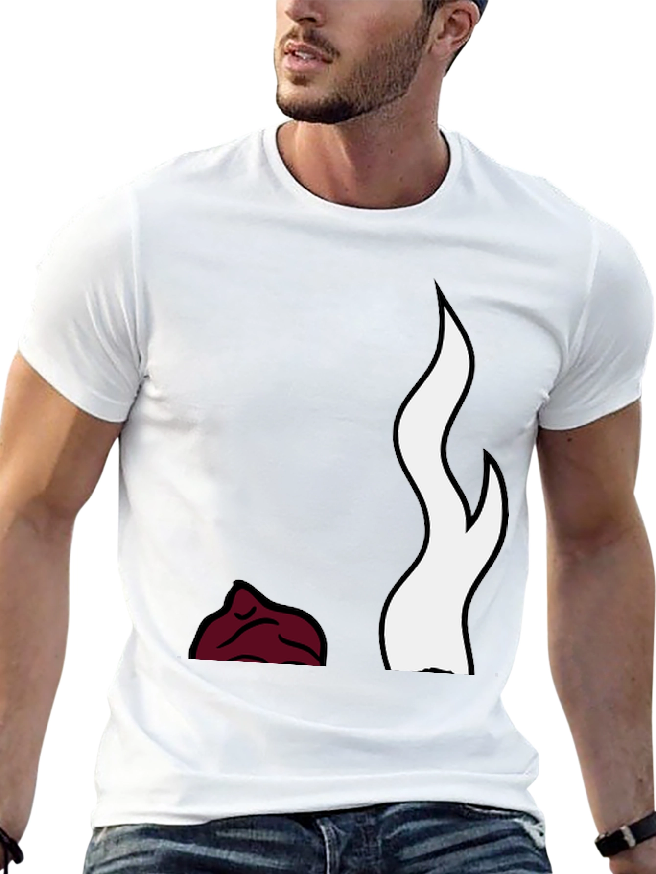 Flame Design Black T-Shirt