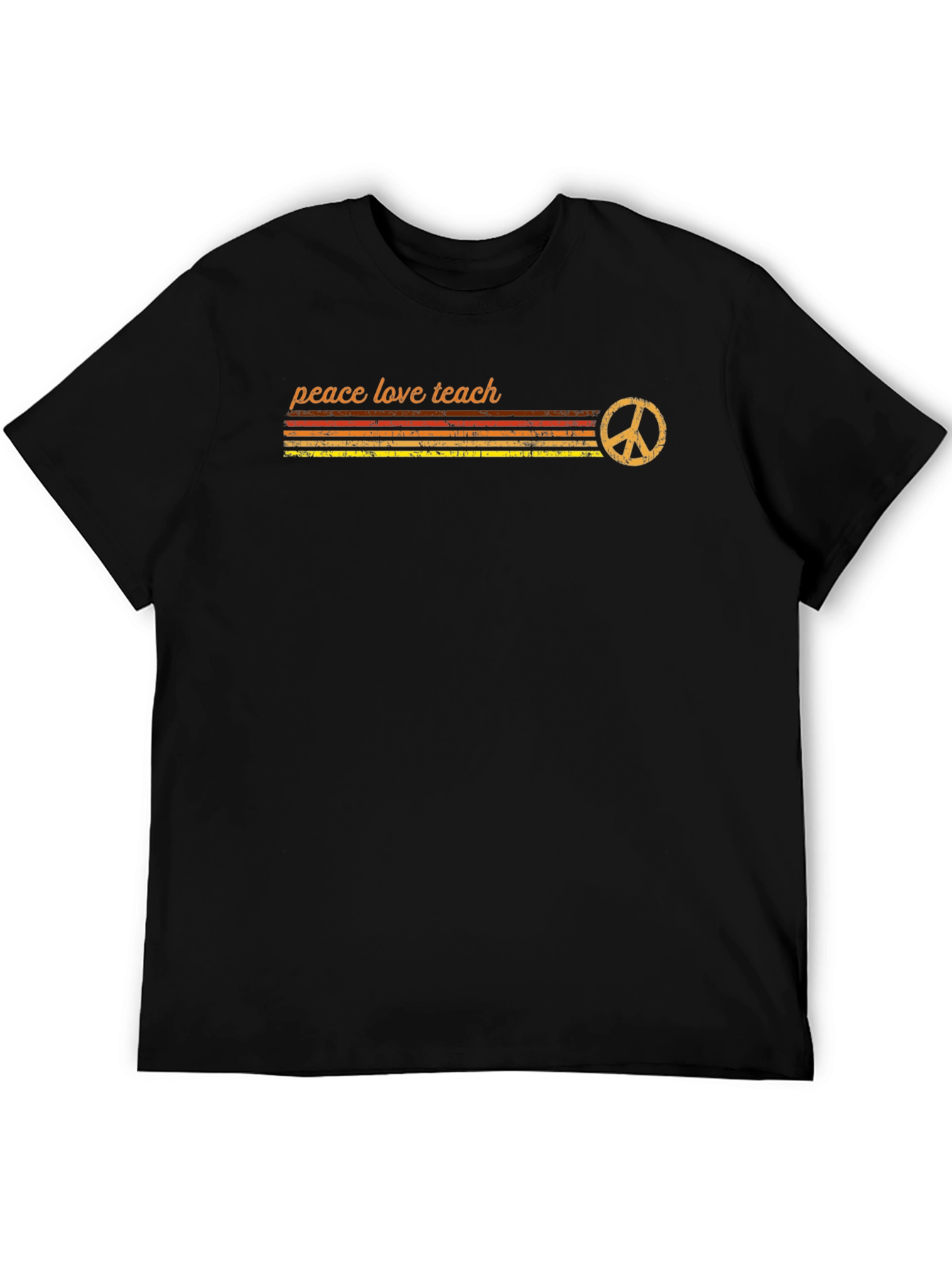 Peace Love Teach Retro Graphic Tee