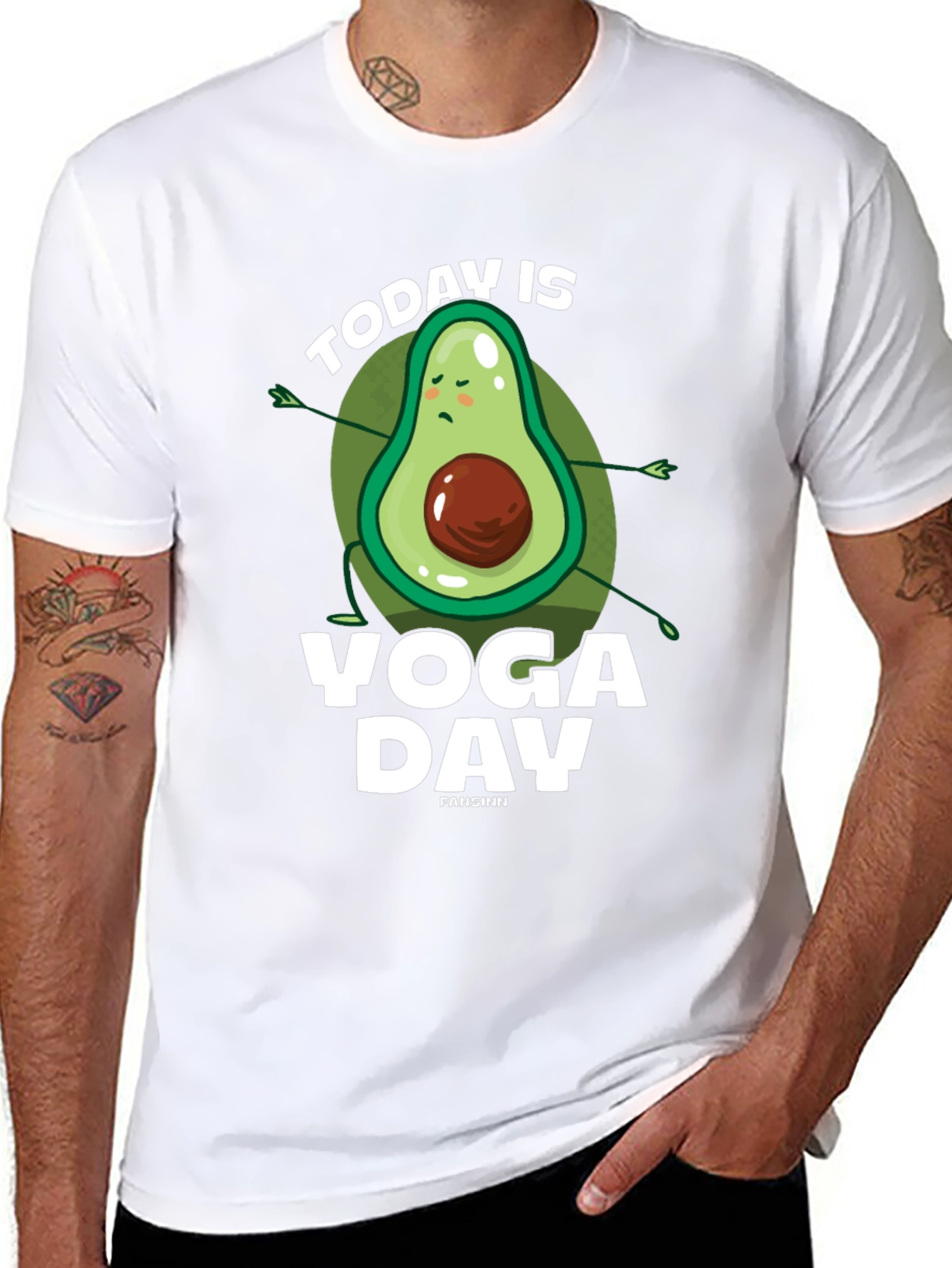 Yoga Avocado T-Shirt - Funny Yoga Day Tee