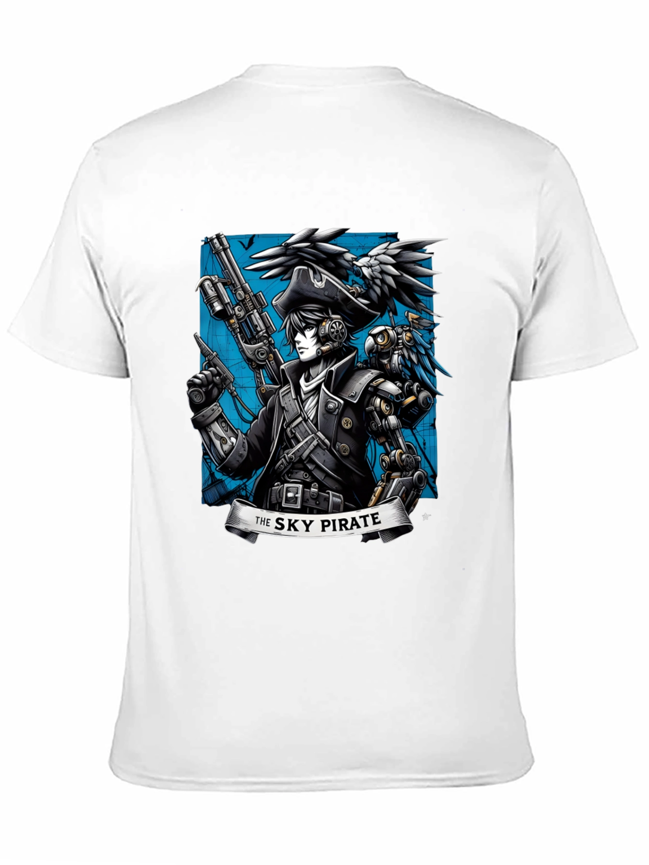 Sky Pirate Graphic T-Shirt - Steampunk Style
