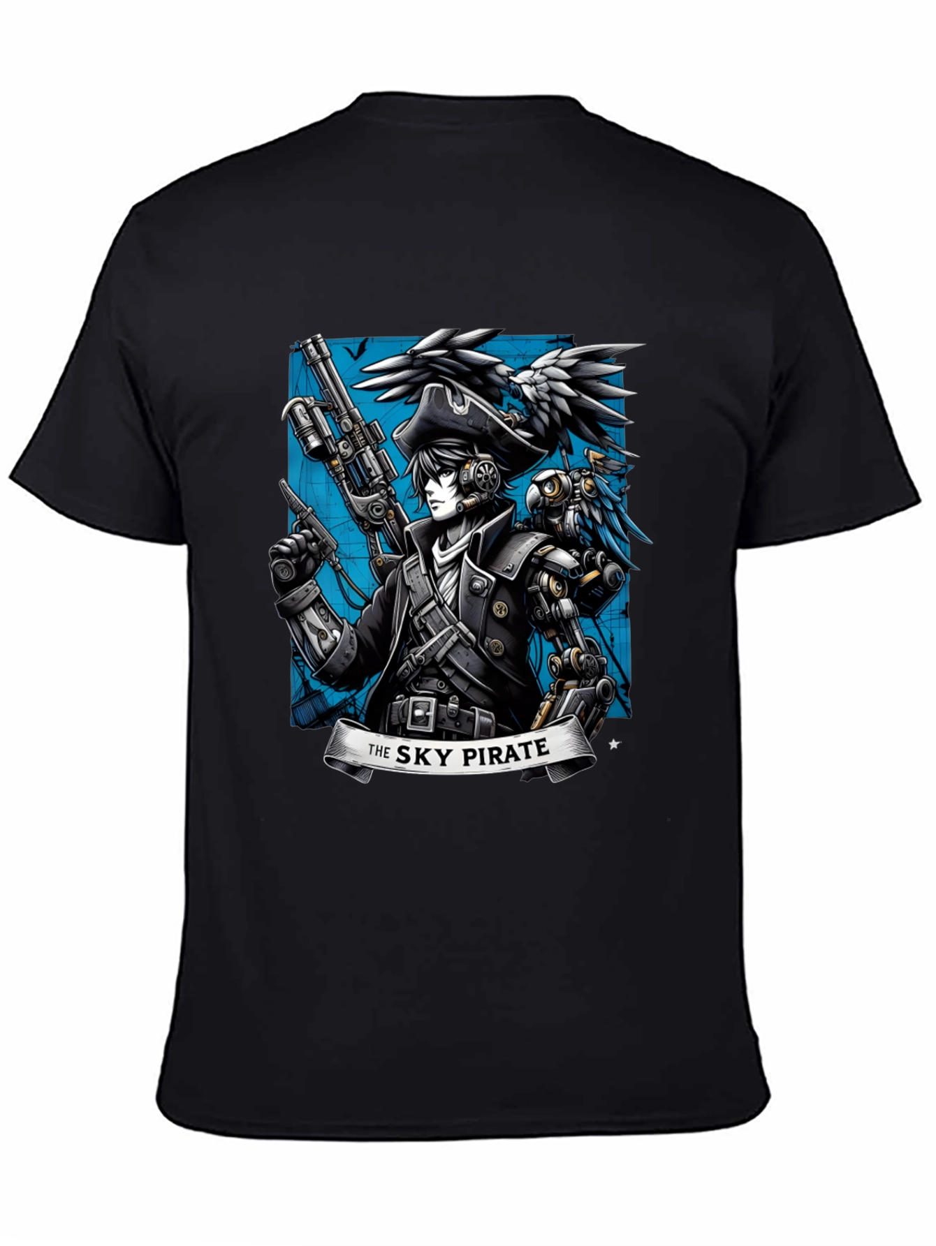 Sky Pirate Graphic T-Shirt - Steampunk Style