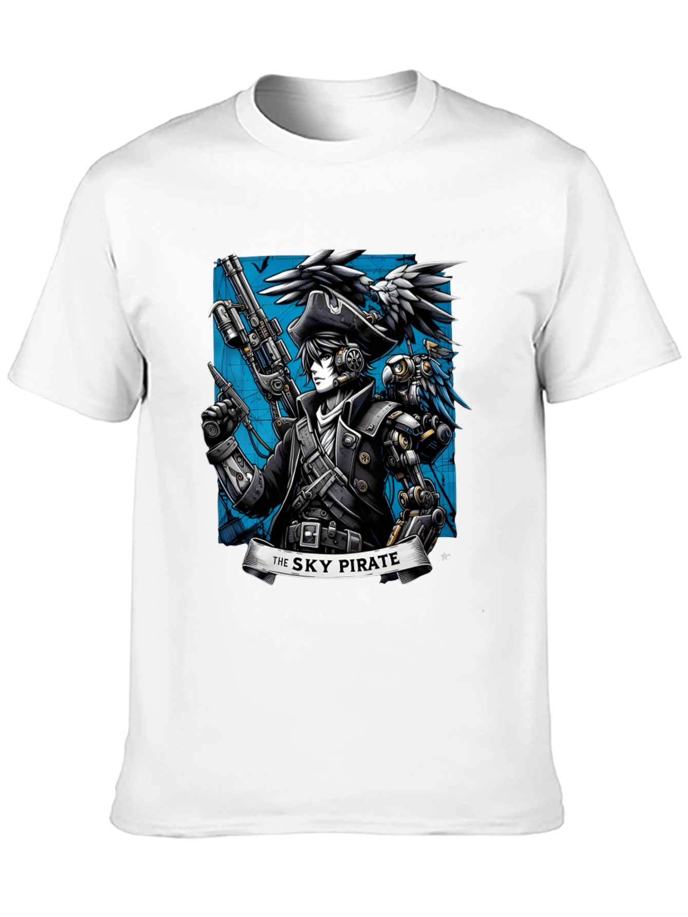Sky Pirate Graphic T-Shirt - Steampunk Style