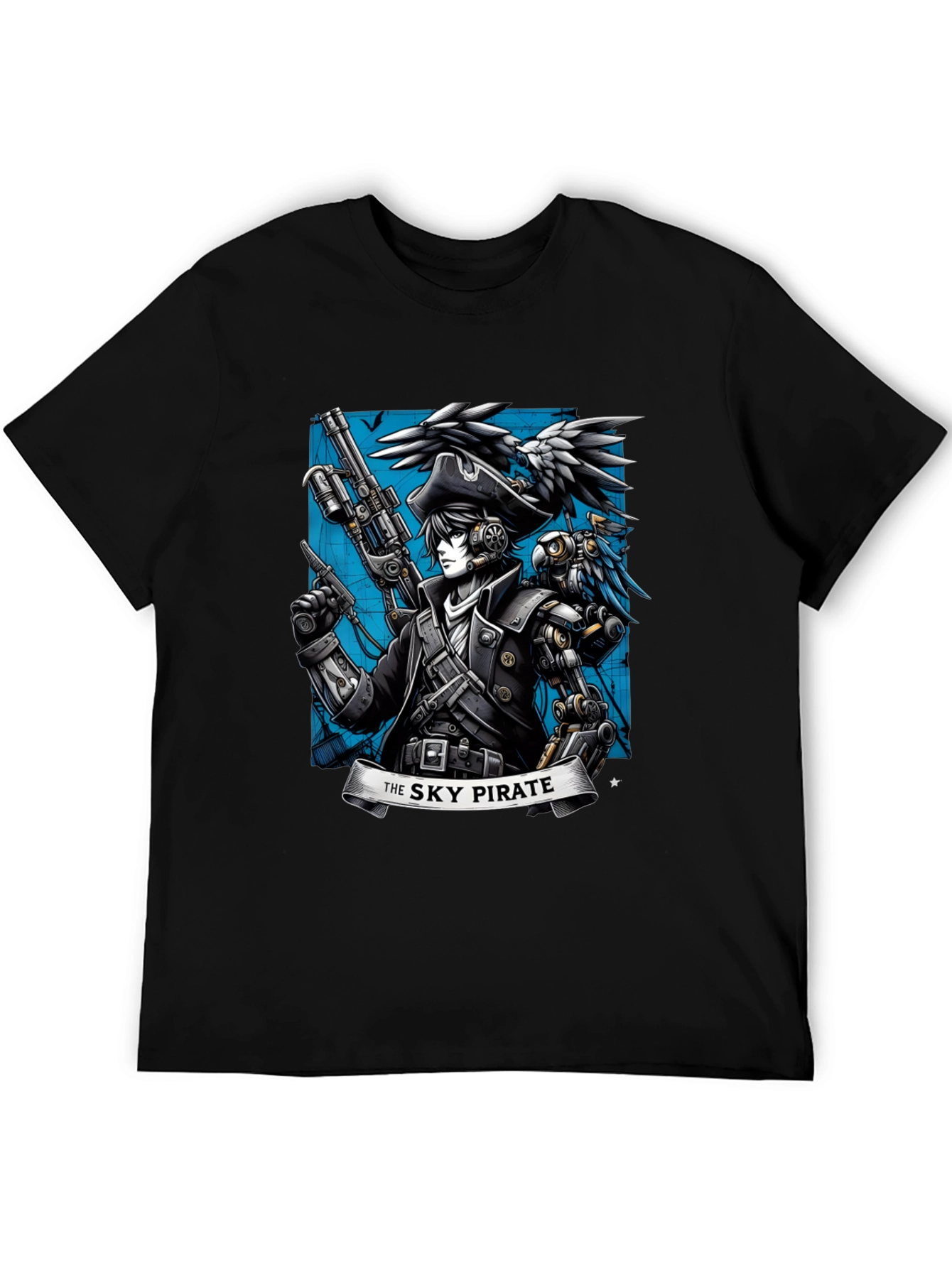 Sky Pirate Graphic T-Shirt - Steampunk Style
