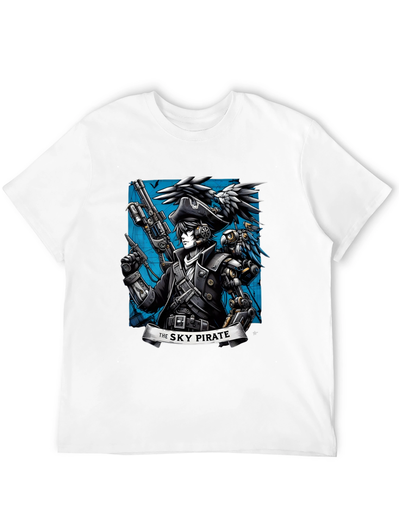Sky Pirate Graphic T-Shirt - Steampunk Style