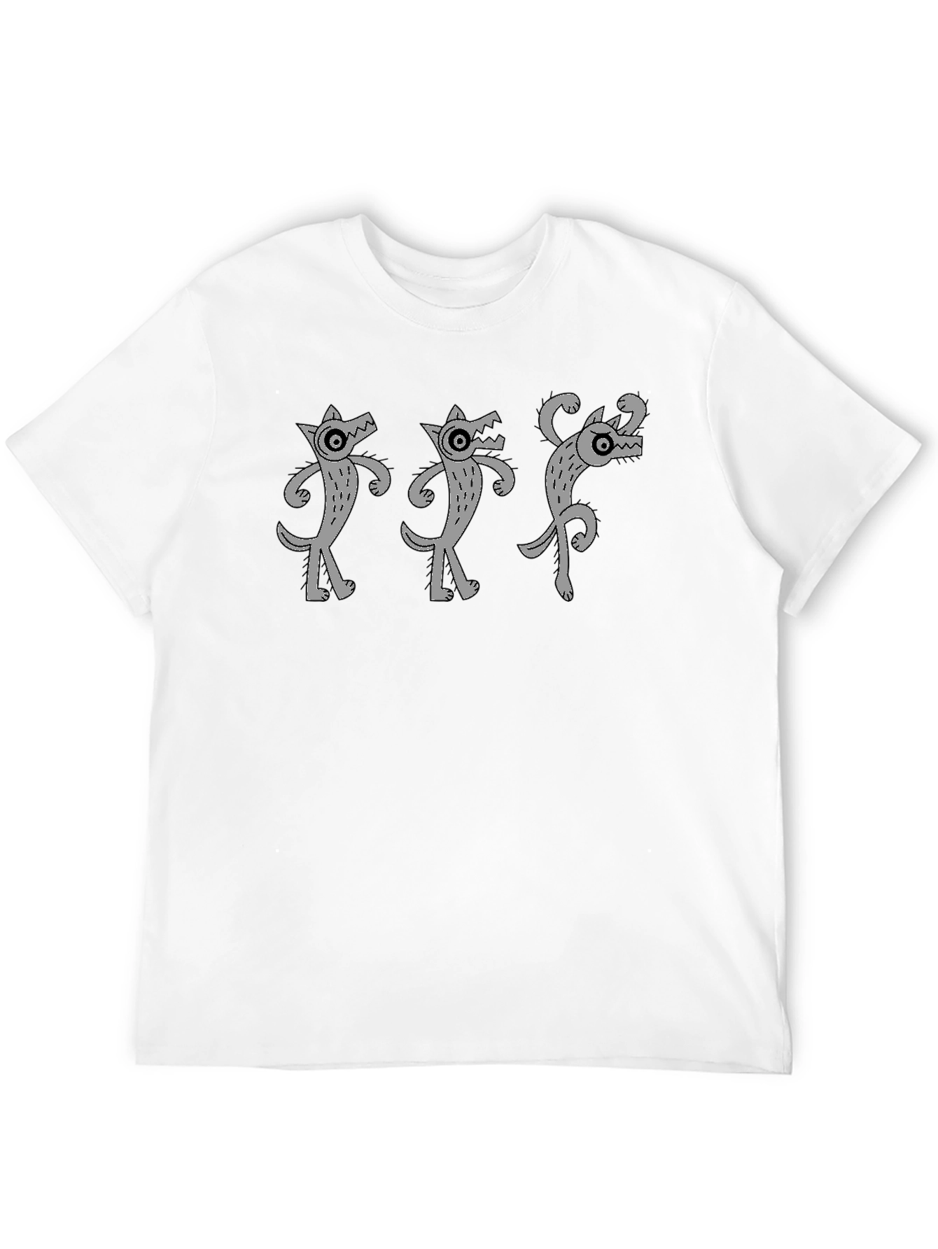 Dancing Wolves Black T-Shirt