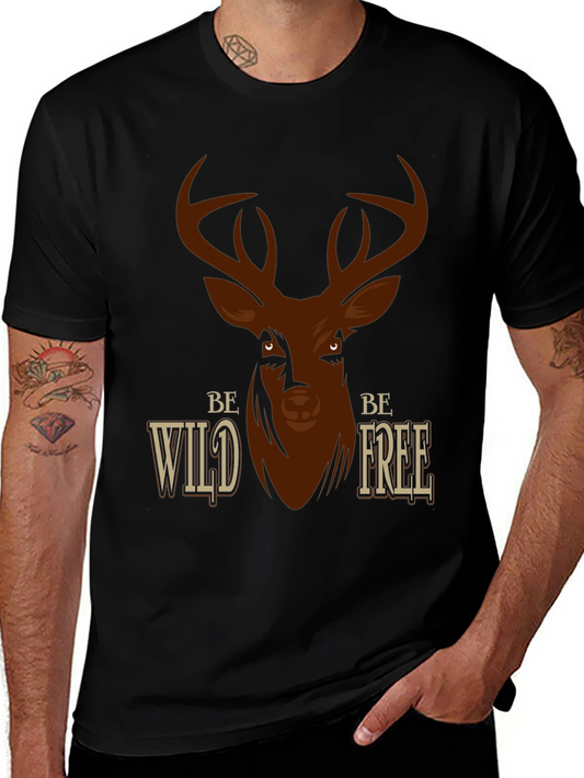 Be Wild Be Free Deer Graphic T-Shirt
