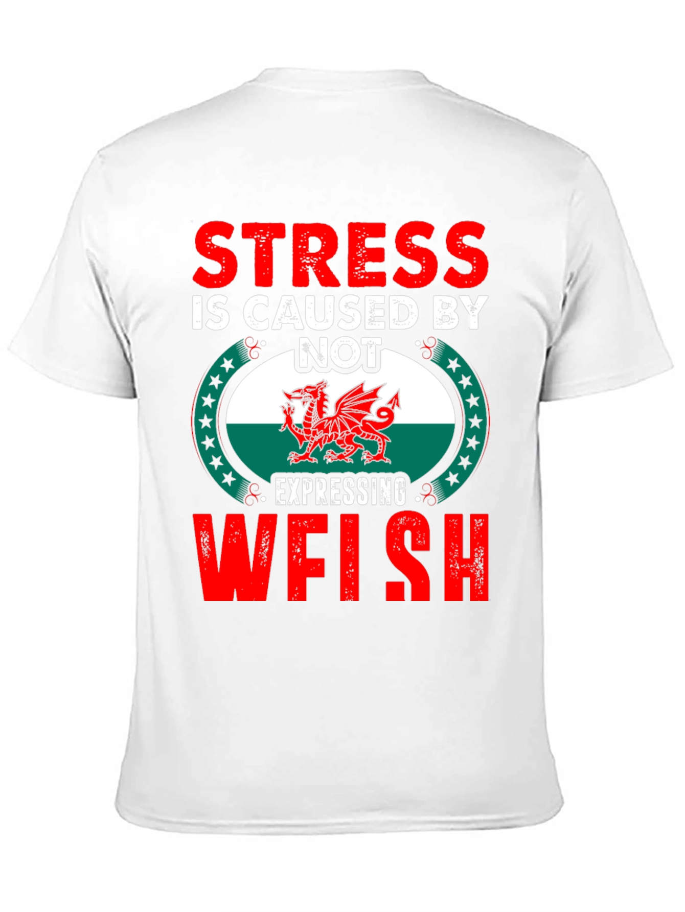 Stress is Caused by Not Expressing Welsh T-Shirt
