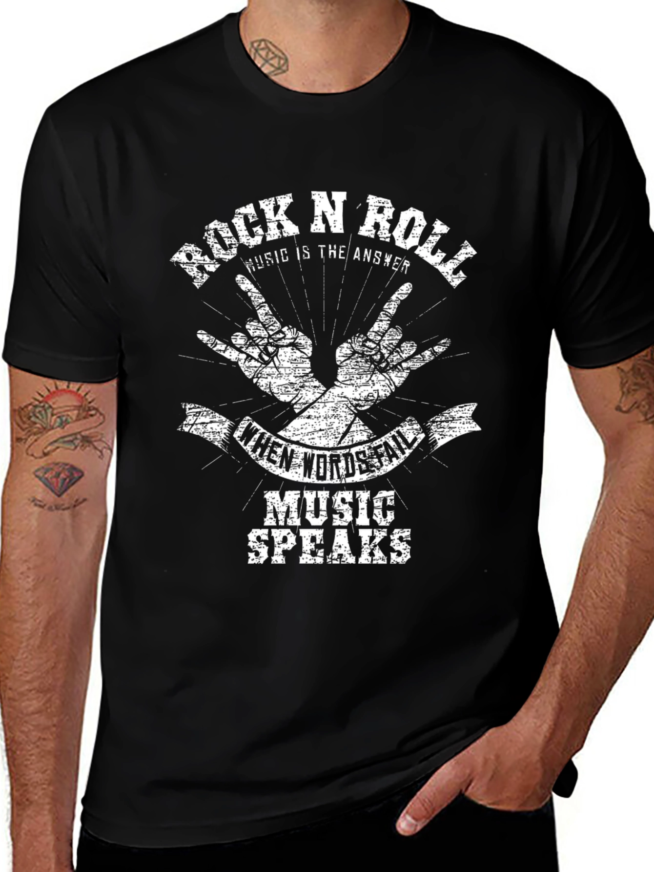 Rock N Roll Music Speaks T-Shirt