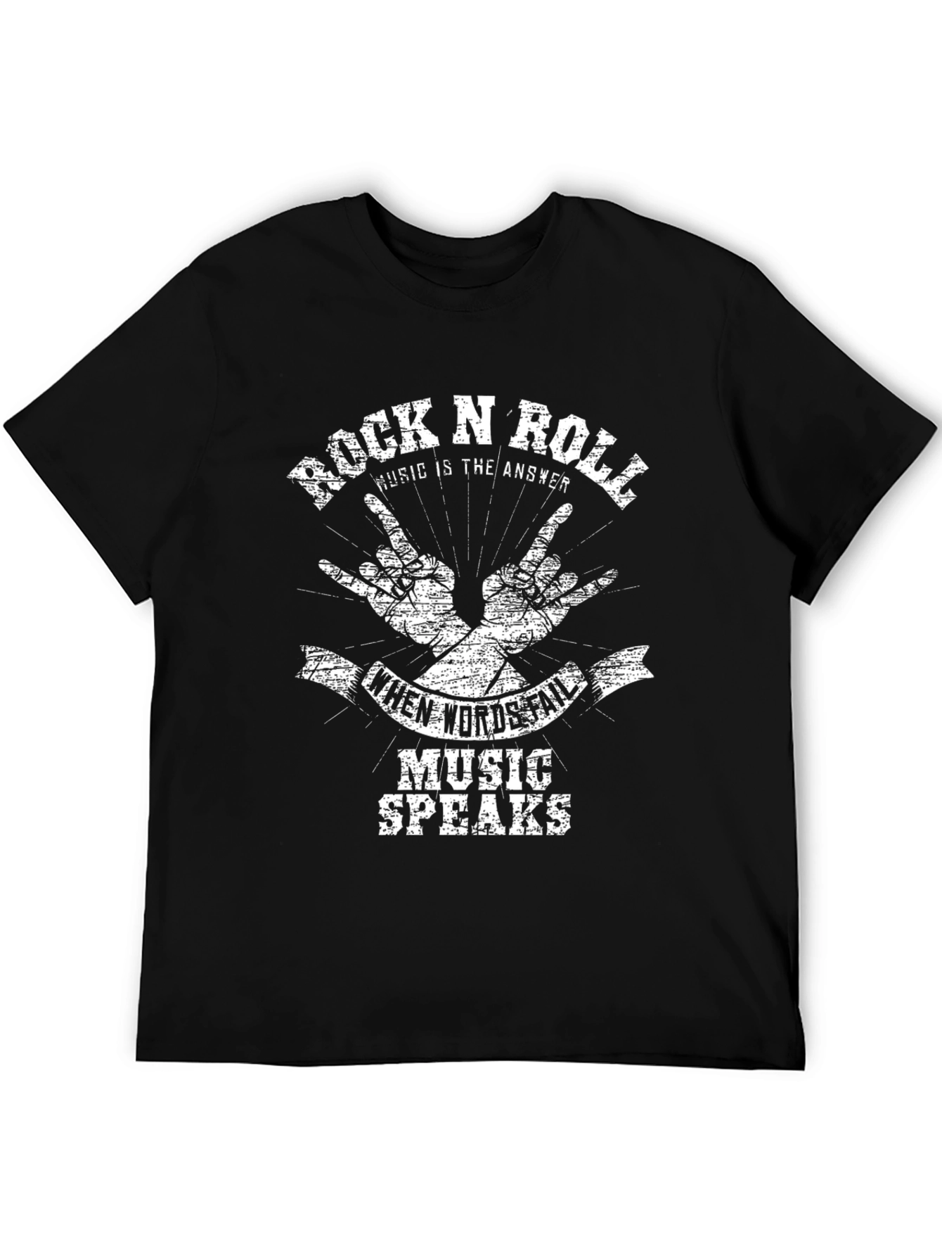 Rock N Roll Music Speaks T-Shirt