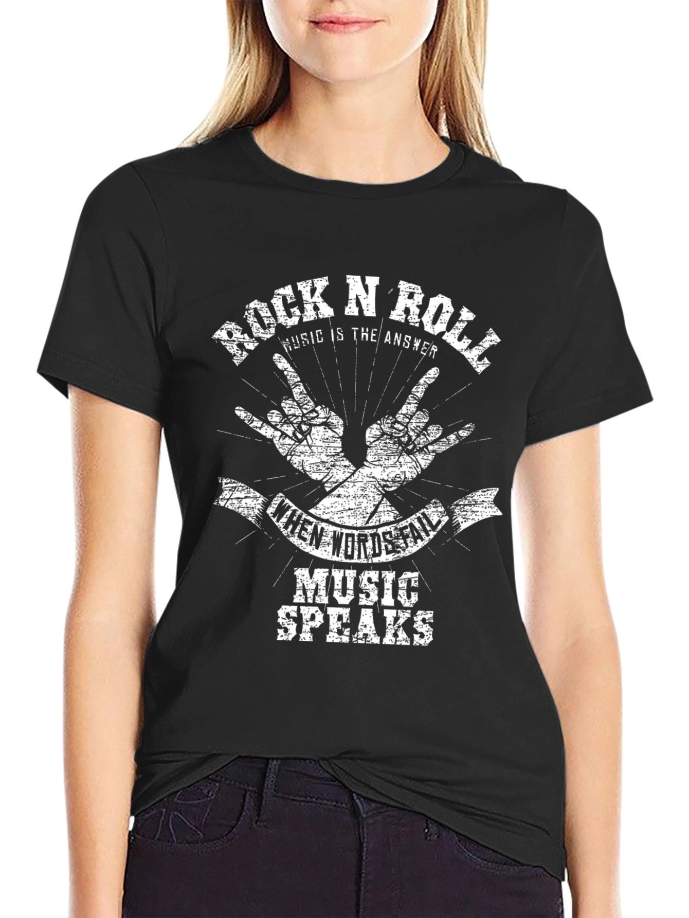 Rock N Roll Music Speaks T-Shirt
