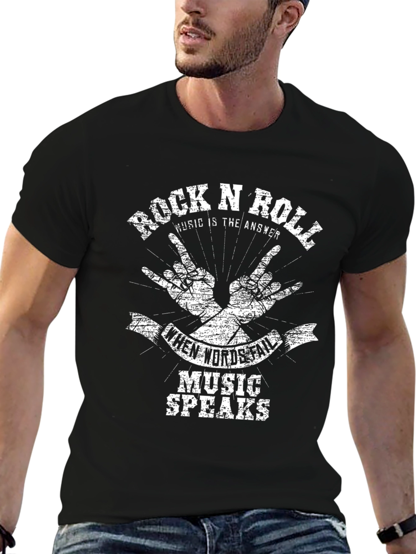 Rock N Roll Music Speaks T-Shirt