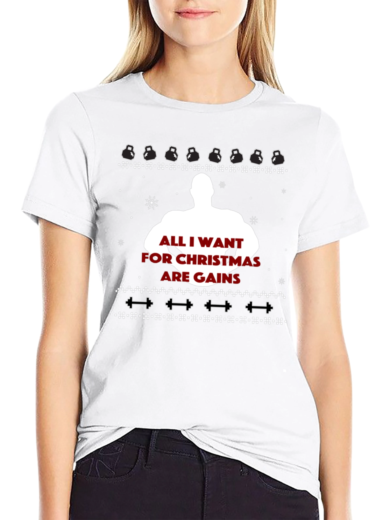 Gains Christmas Ugly Sweater Graphic Tee