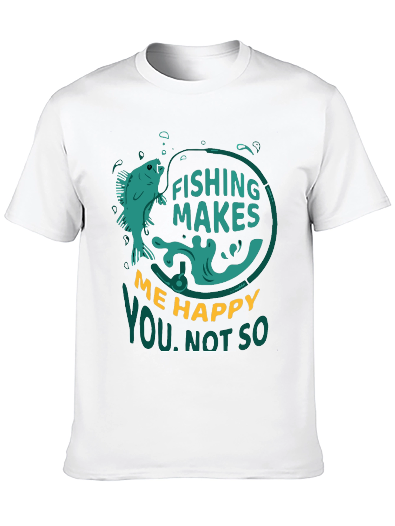 Fishing Makes Me Happy T-Shirt