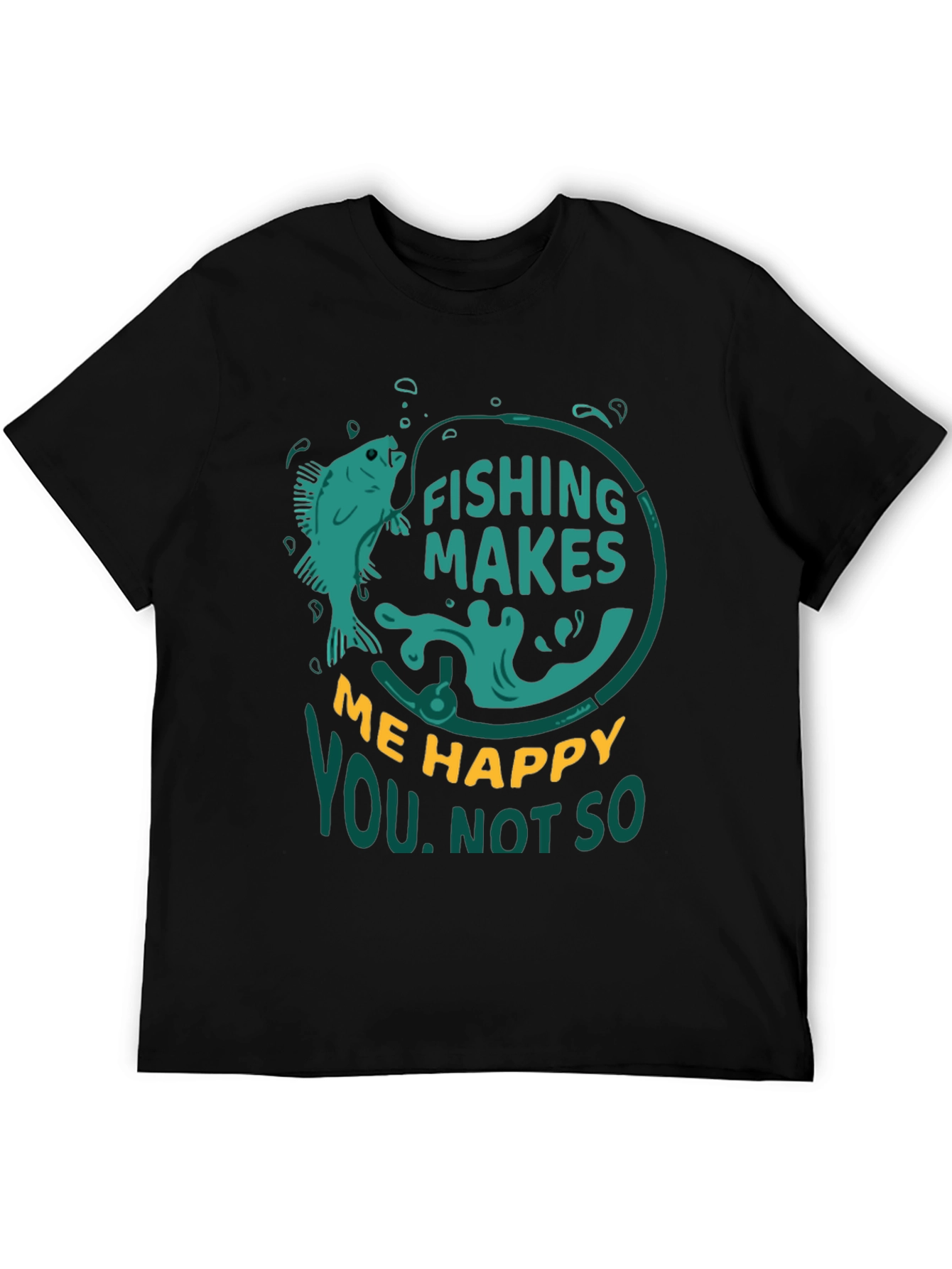 Fishing Makes Me Happy T-Shirt