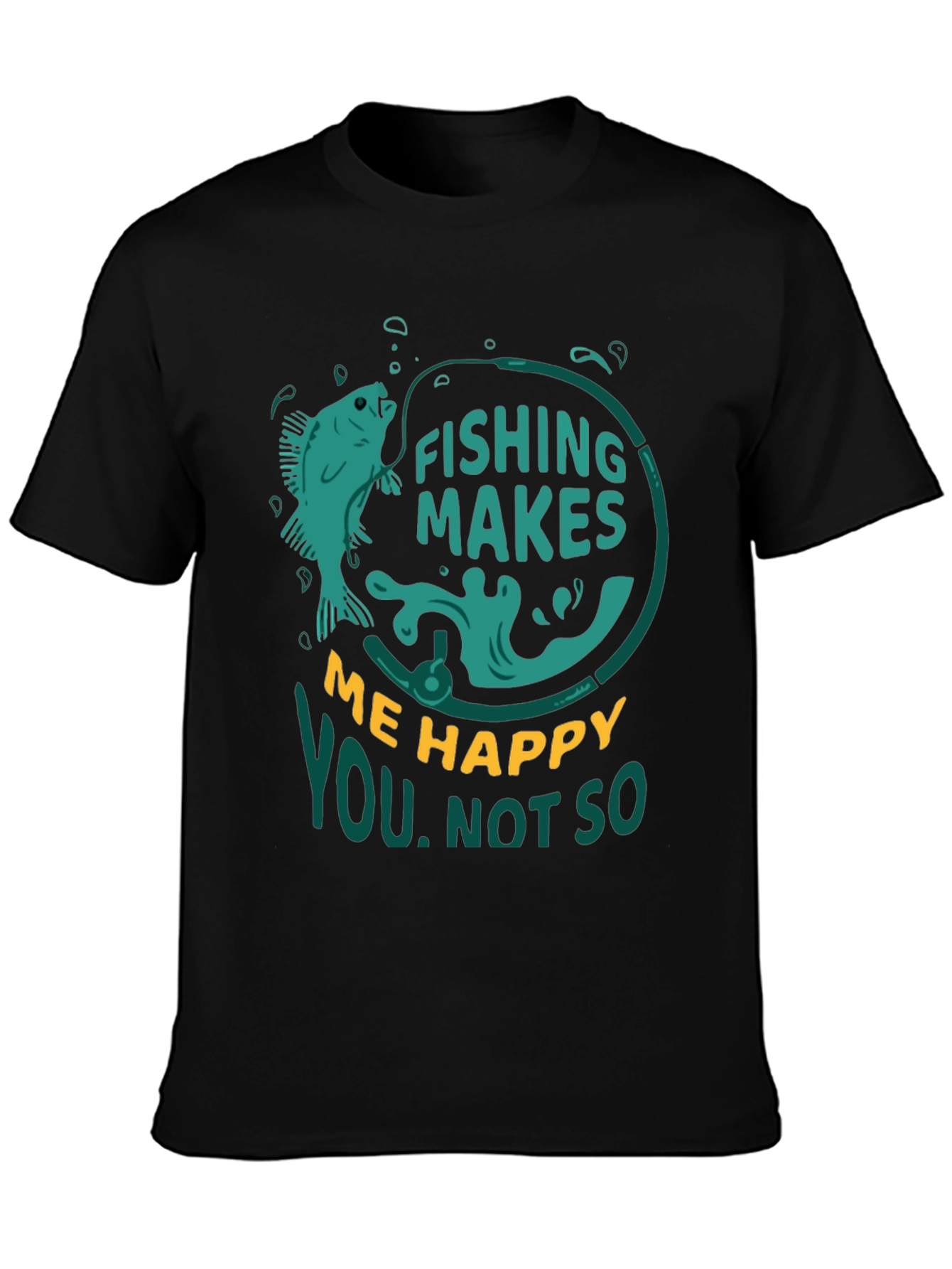 Fishing Makes Me Happy T-Shirt