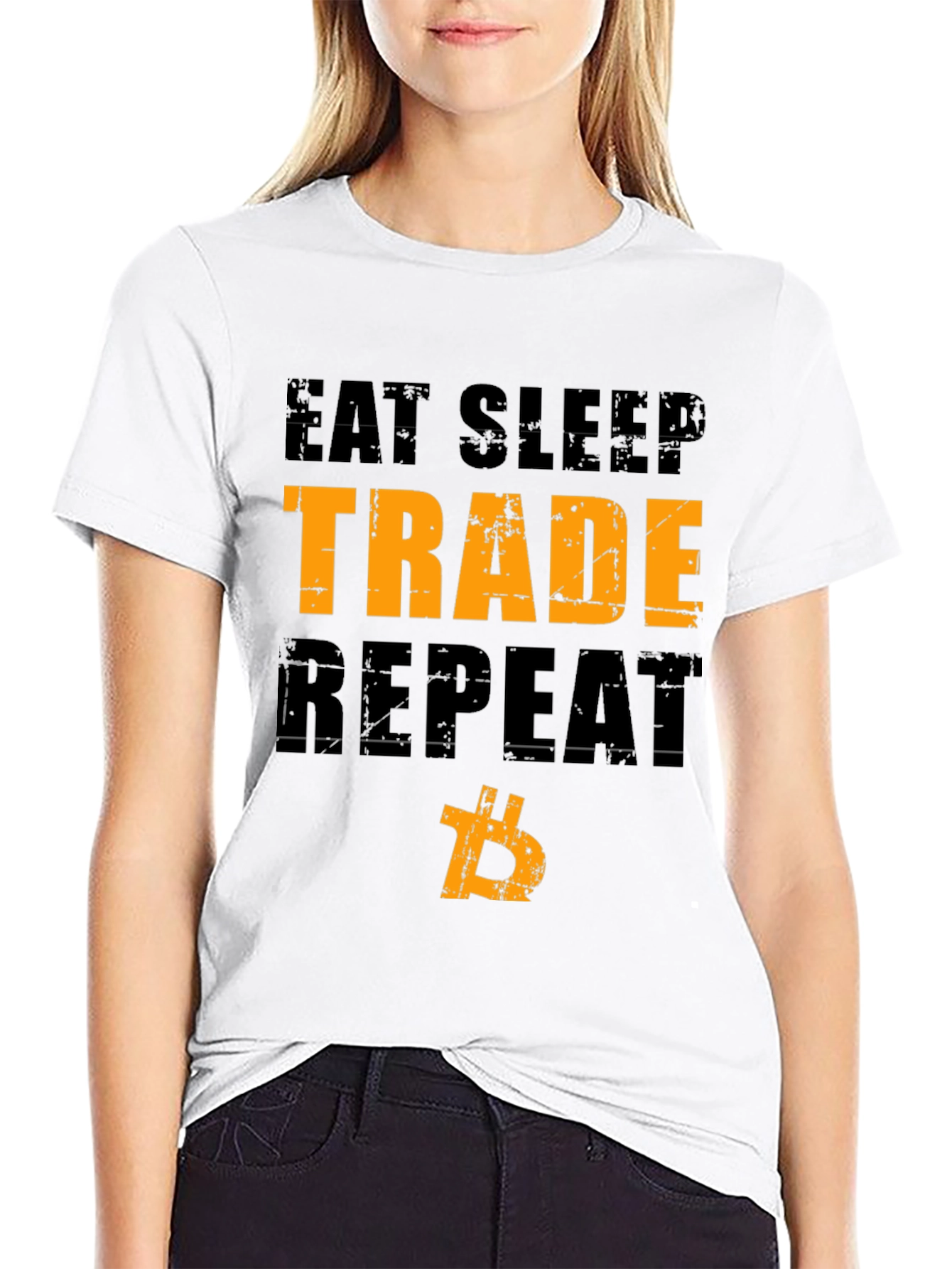 Eat Sleep Trade Repeat Bitcoin Crypto T-Shirt