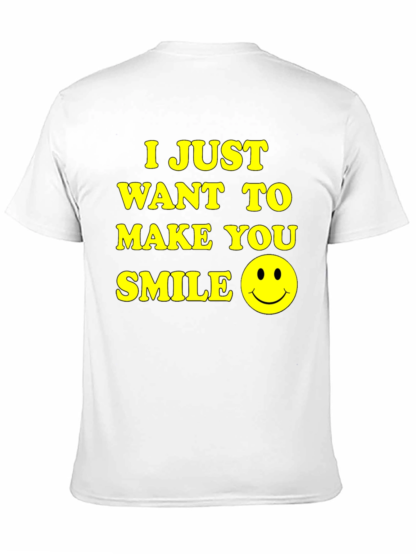 Make You Smile Graphic Tee - Black Cotton T-Shirt