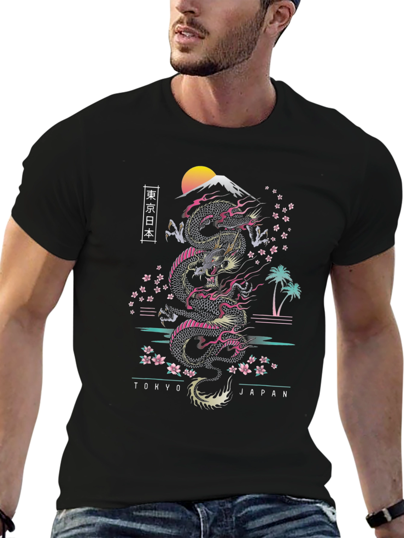 Tokyo Japan Dragon Graphic T-Shirt