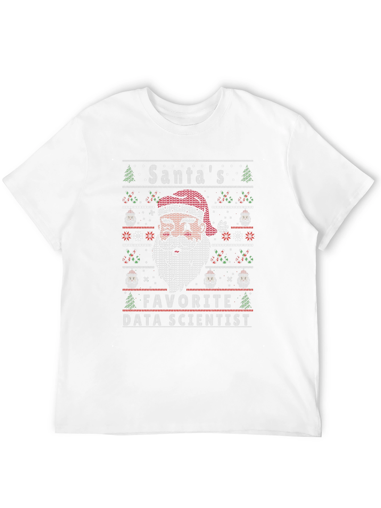 Santas Favorite Data Scientist Christmas Ugly Sweater T-Shirt