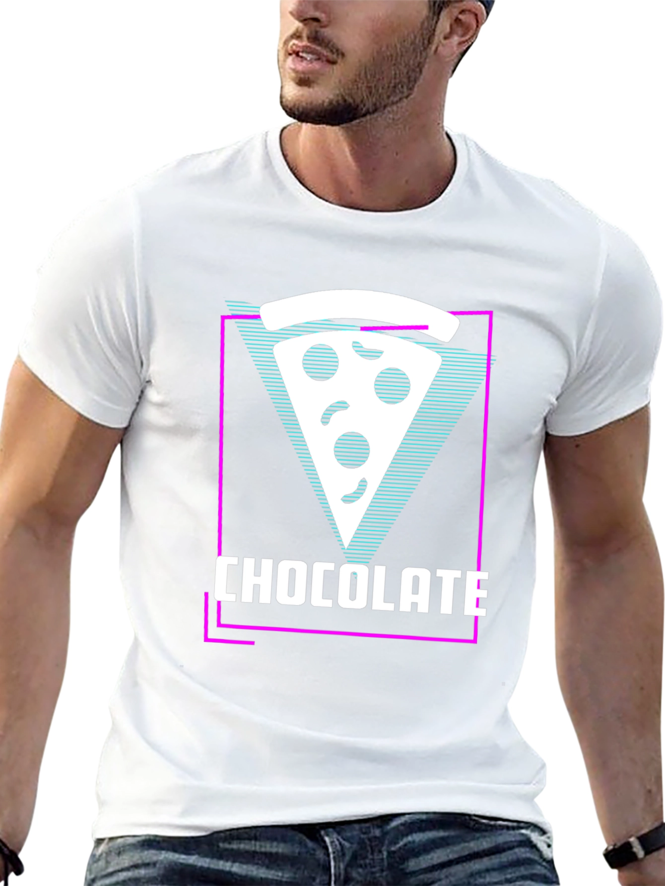 Chocolate Pizza Slice Graphic Tee - Unique Style